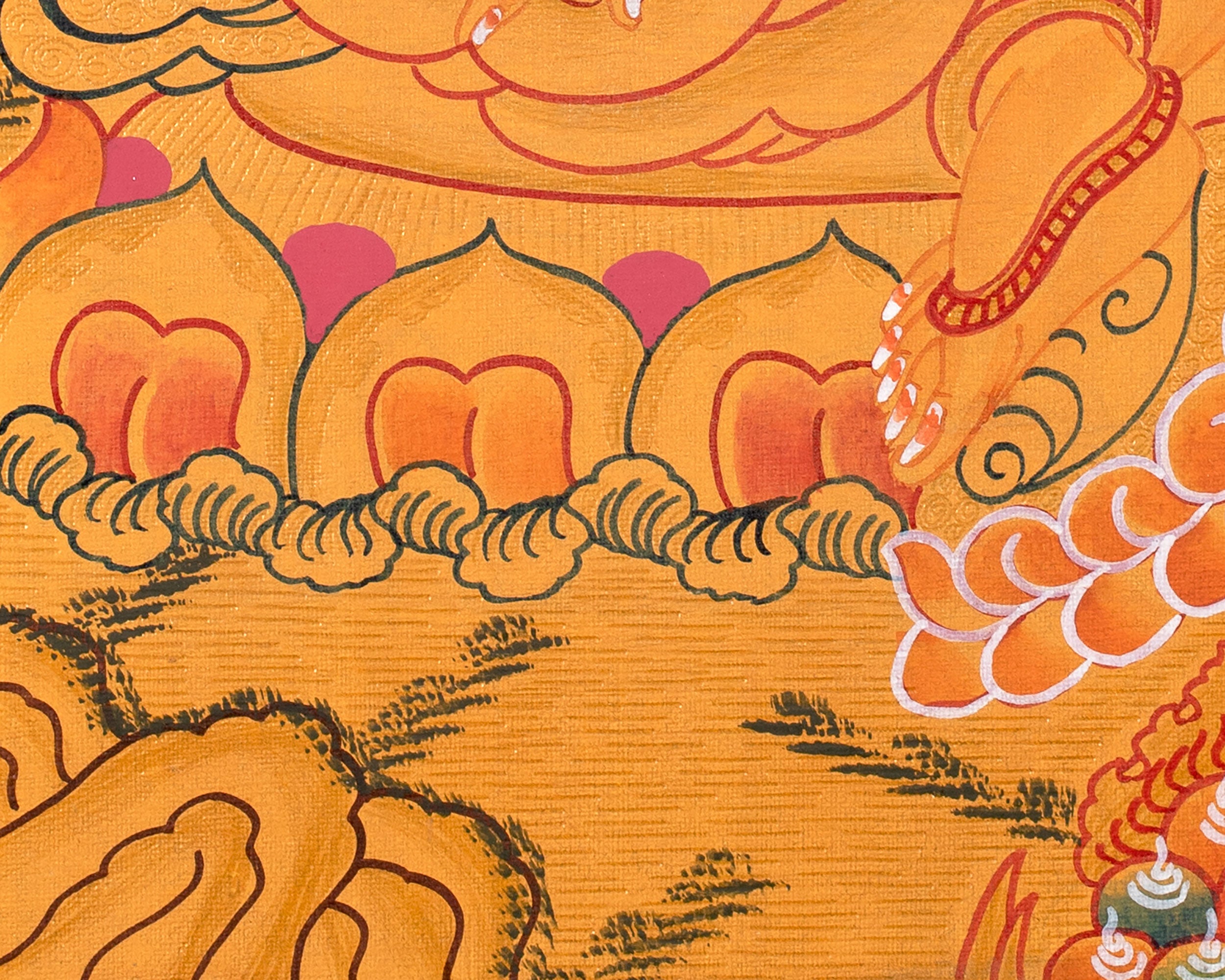 Dzambhala, The Deity of Abundance | Buddhist Wealth Deity Thangka