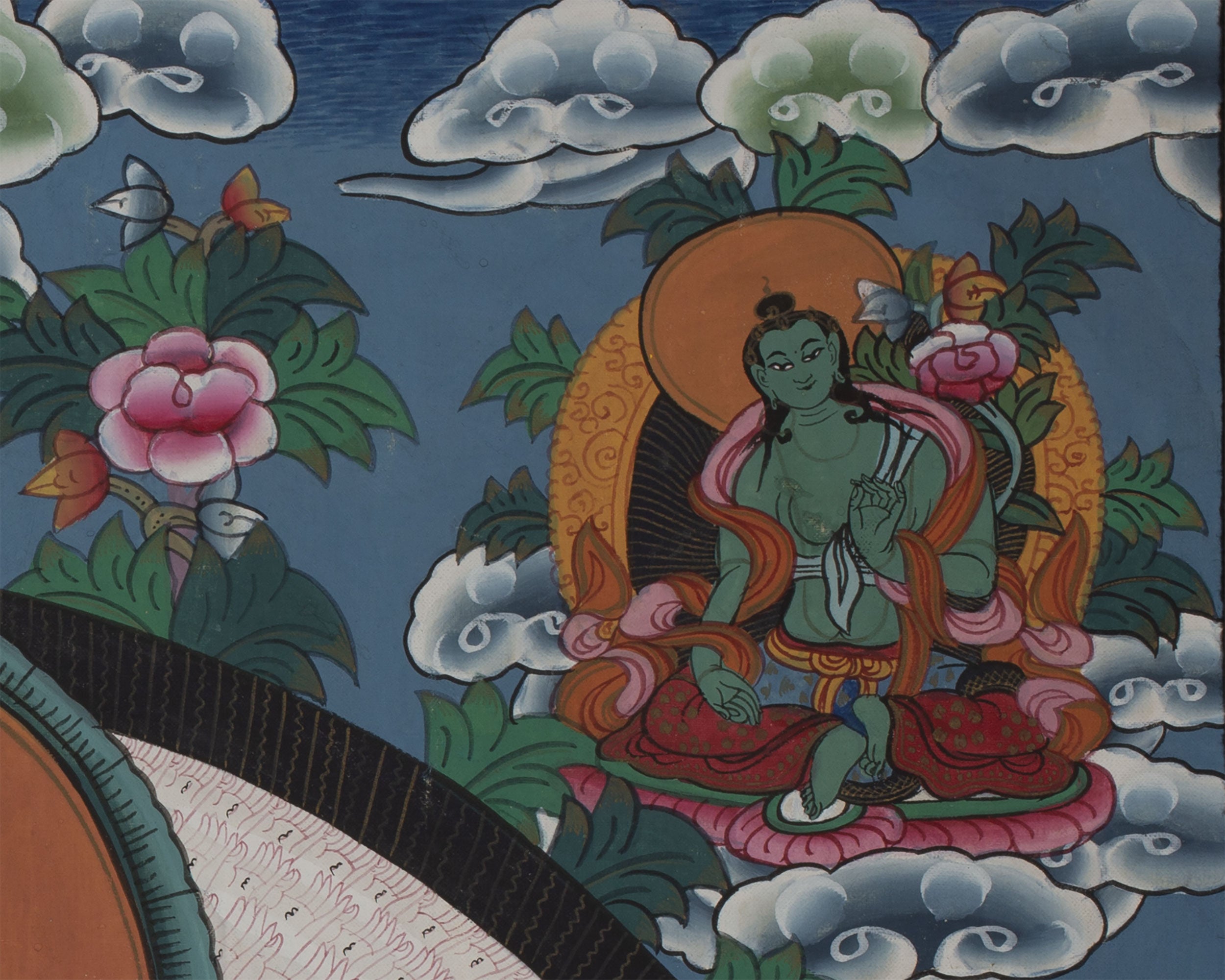 Vintage Thousand Armed Avalokiteshvara Thangka | BROCADE MOUNTED