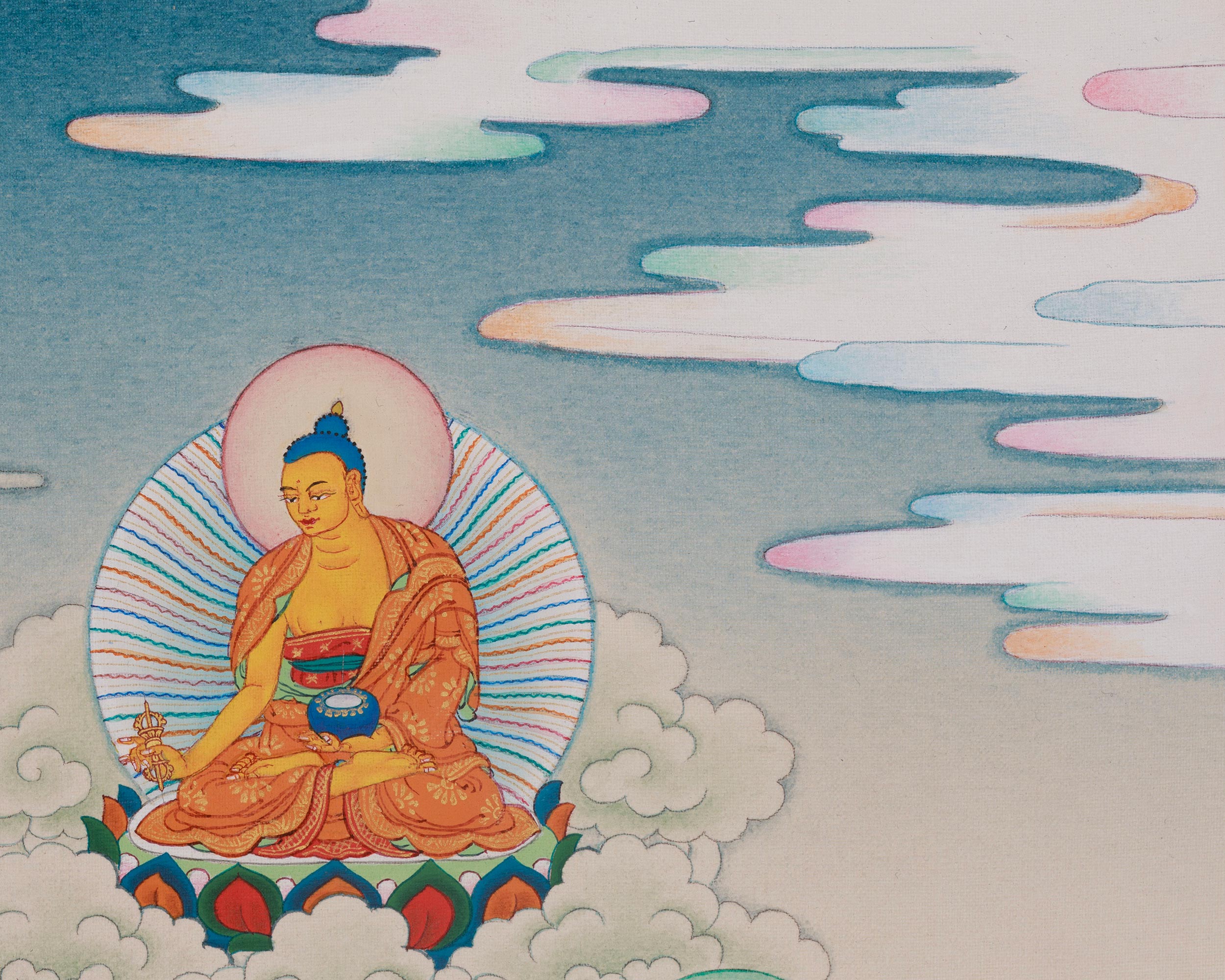 Vajrayana Guru Rinpoche Artwork | Sacred Padmasambhava Thangka Painting