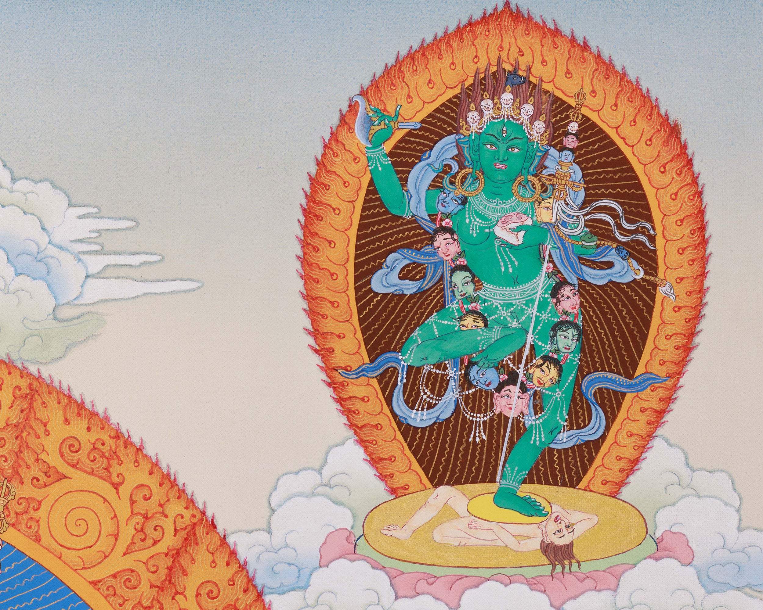 Tibetan Tantric Deity Vajravarahi Thangka | Embodiment of Wisdom and Transformation