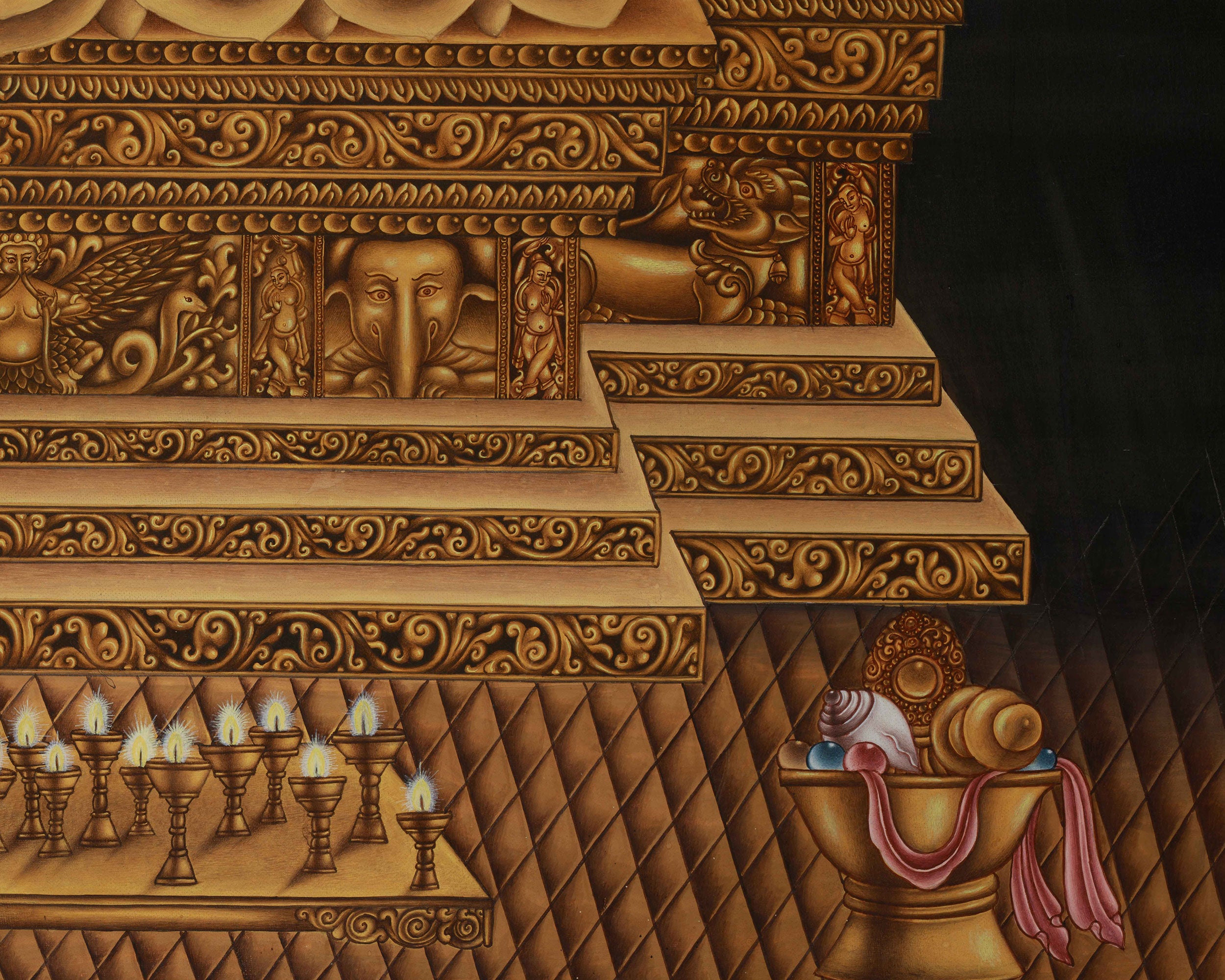 The Buddha Shakyamuni Thangka Print | High-Quality Giclée Cotton Canvas