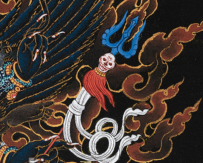 Hand-Painted Vajrakilaya Thangka | Fierce Deity of Tibetan Buddhism | Wrathful Wisdom Art