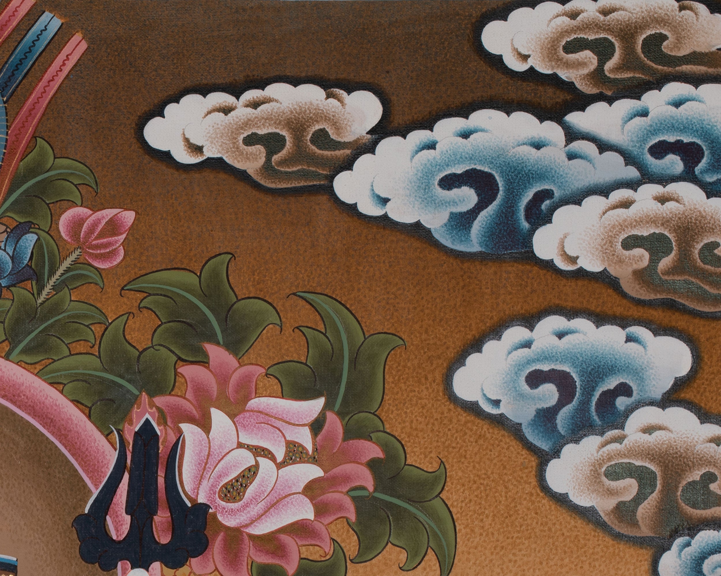 Traditional Guru Rinpoche Painting | Lotus-Born Master and Tantric Guru