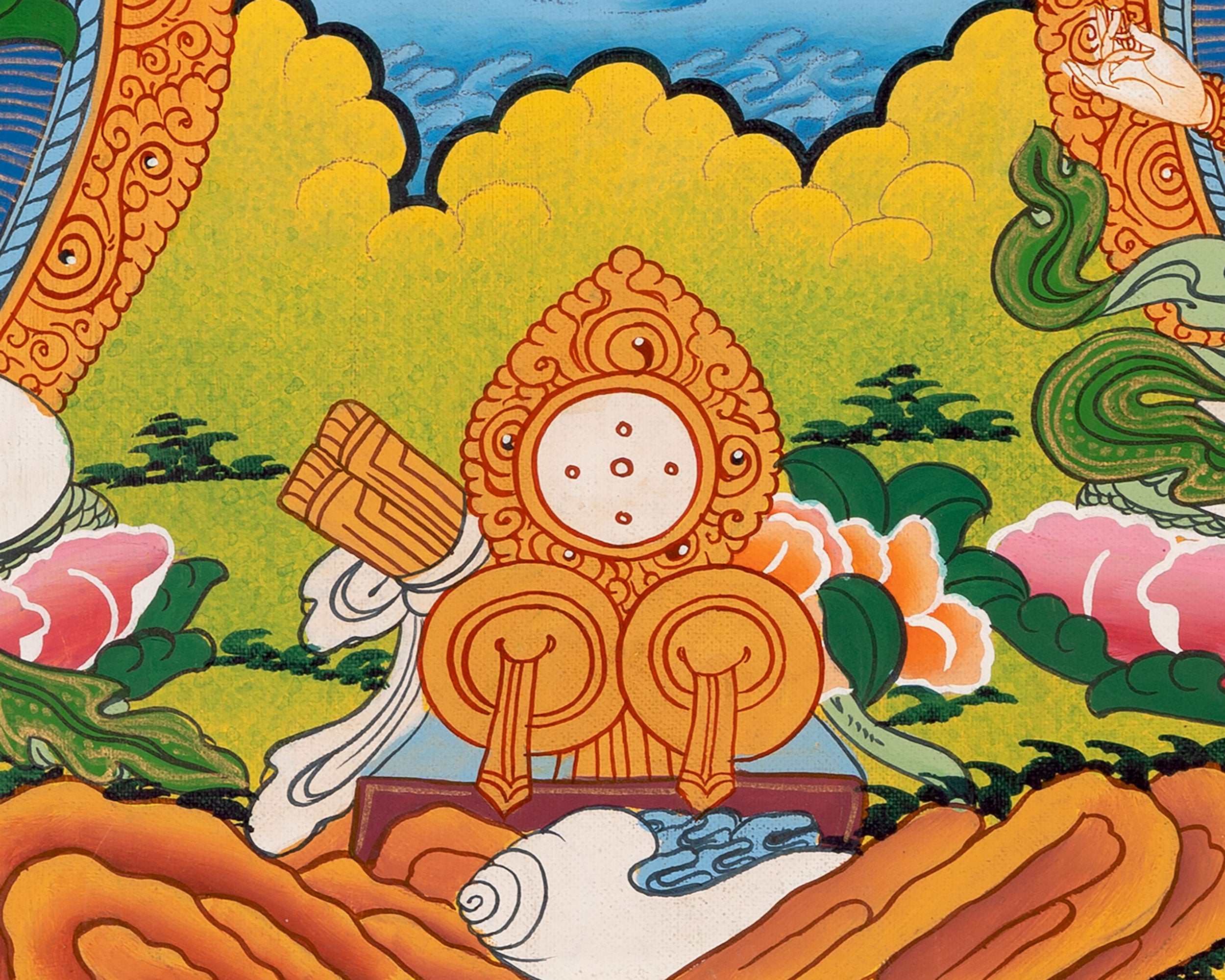 Amitayus Buddha Thangka | Traditional Buddhist Painting | Wall Decors
