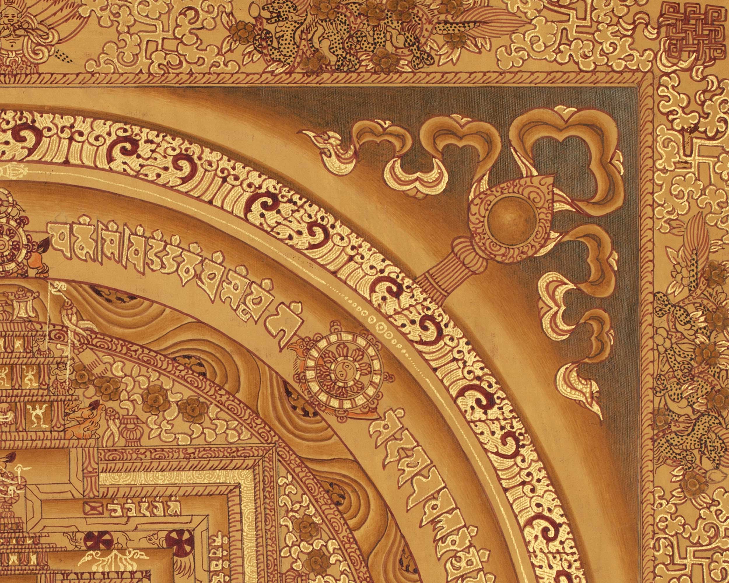 Original Hand Painted Mandala Thangka | Kalachakra Mandala