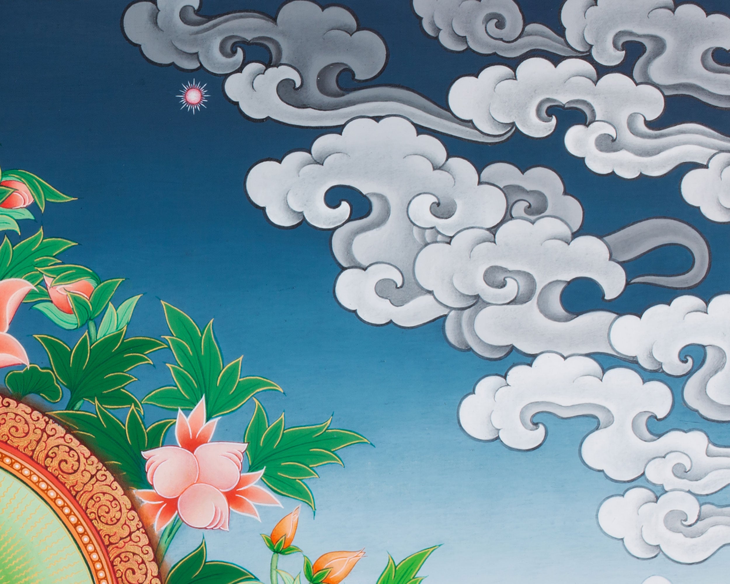 Healing Medicine Buddha Thangka | Buddhist Lapis Lazuli Deity