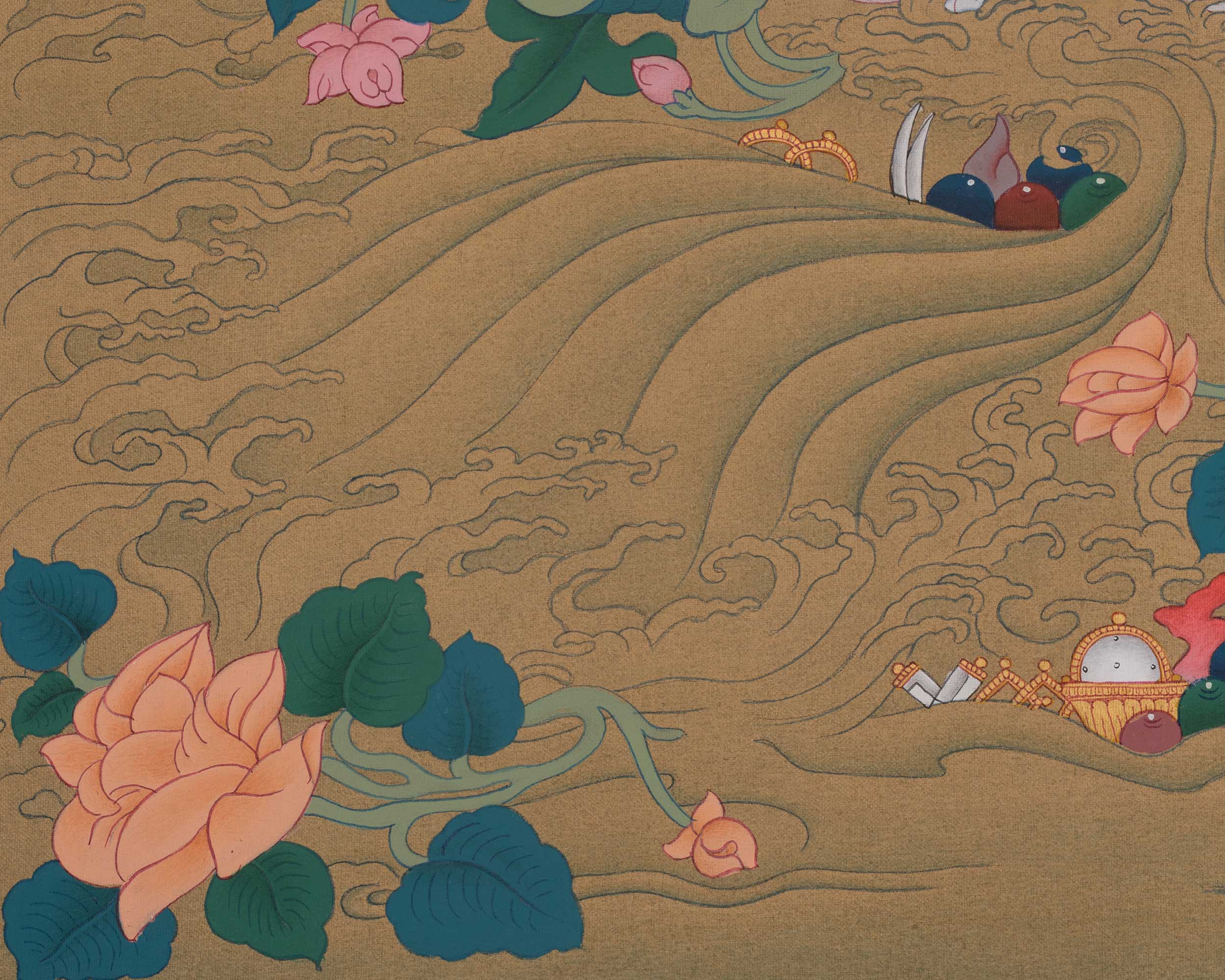Manjushri Buddhist Deity Art | Transcendent Wisdom | Mahayana Buddhism | Flaming Sword