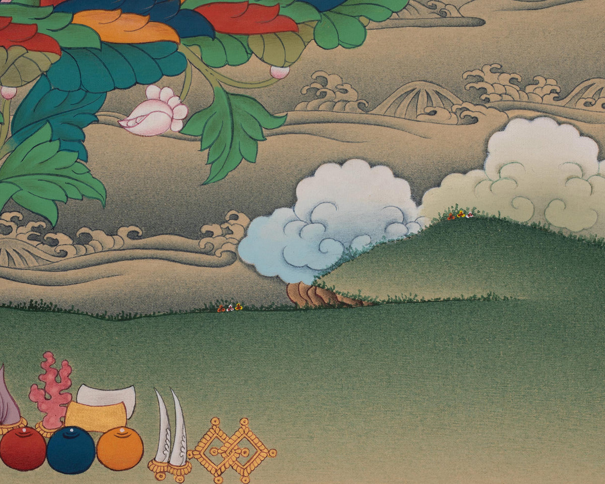 Guru Rinpoche Buddhist Painting | Padmasambhava Art | Hand-painted Thangka