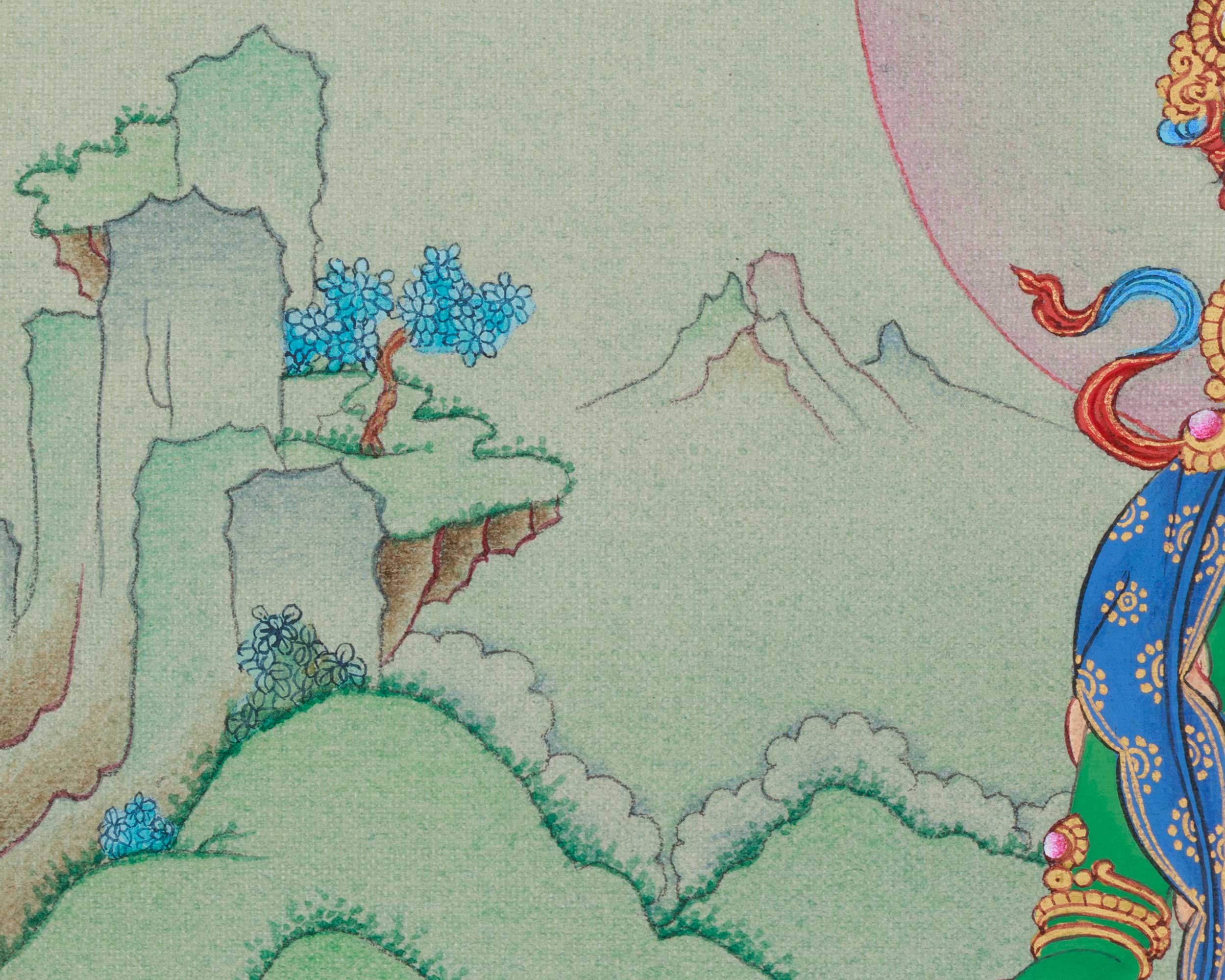 Green Tara Protection Thangka | Goddess of Peace and Healing