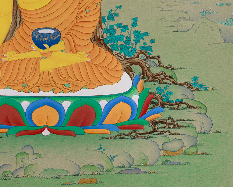 Exclusive Enlightened Buddha Meditation Thangka | Elegance and Enlightenment