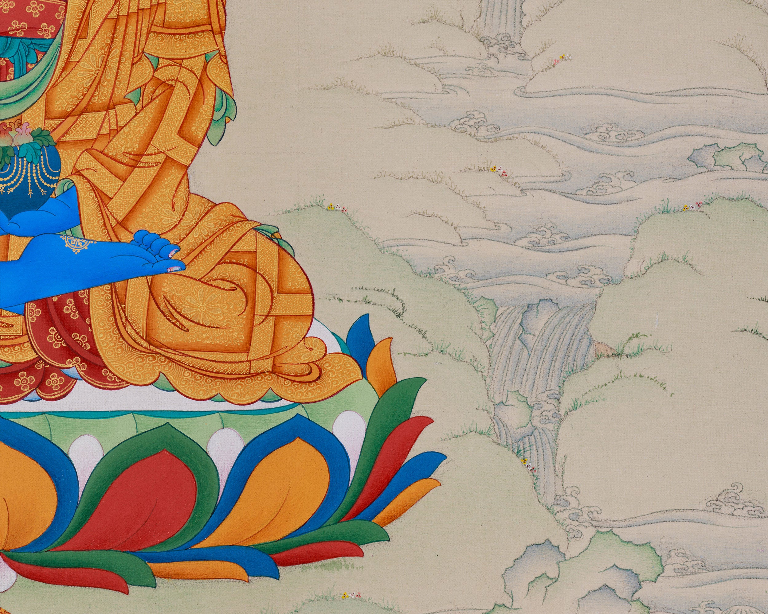 Bhaisajyaguru Thangka | Healing Blue Buddha