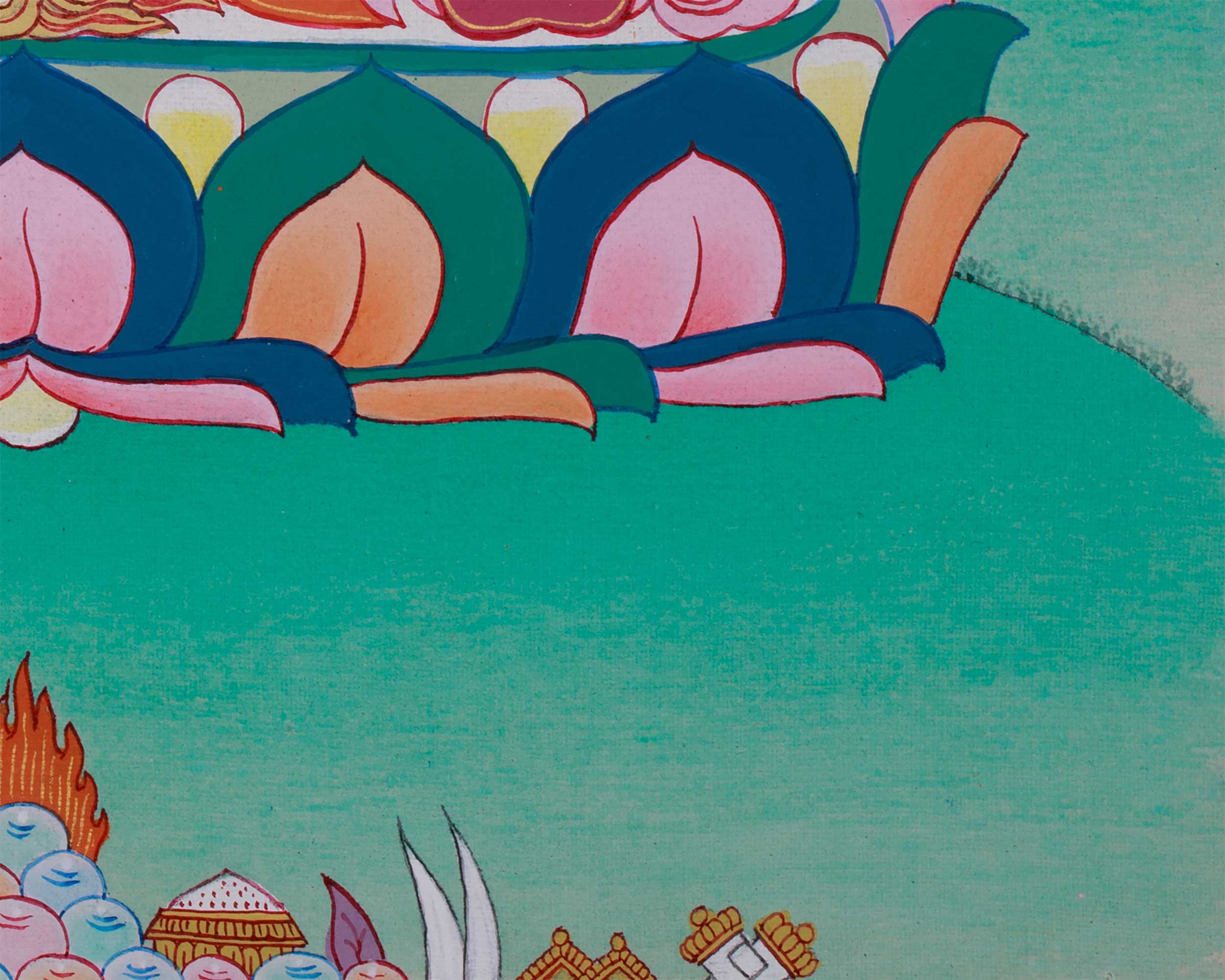 Tibetan Bodhisattva Chenrezig Thangka | Symbolizing Infinite Mercy and Healing