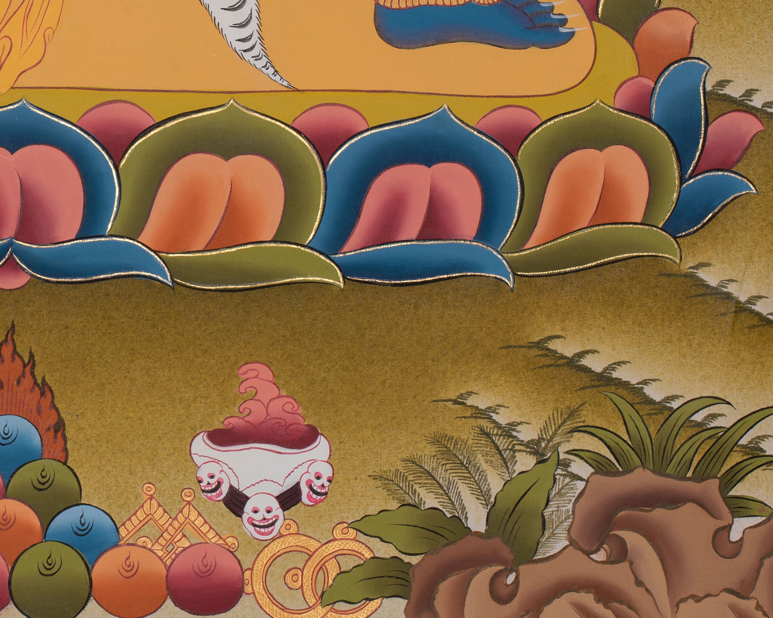 Vajrapani Bodhisattva Thangka Painting | Vairocana Buddha Thangka | Buddhist Art