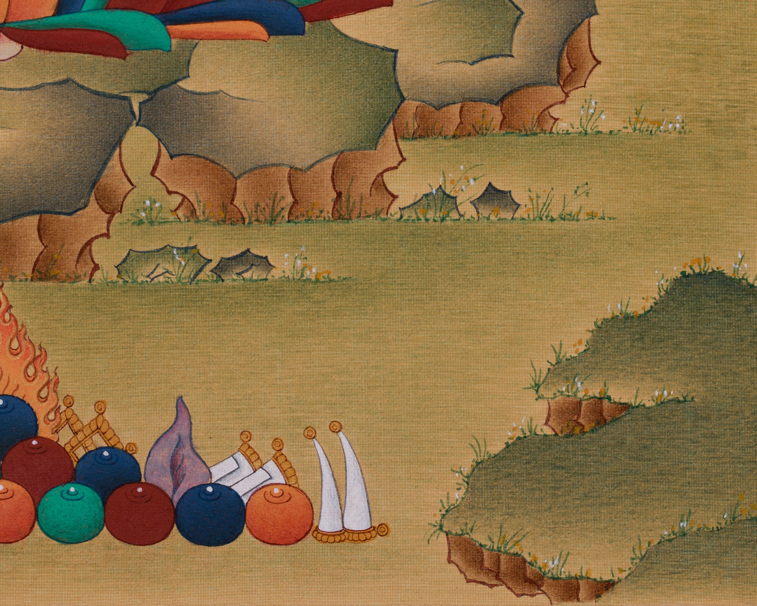 Buddhist Healing Deity, Bhaisajyaguru Thangka | LHASA HUES