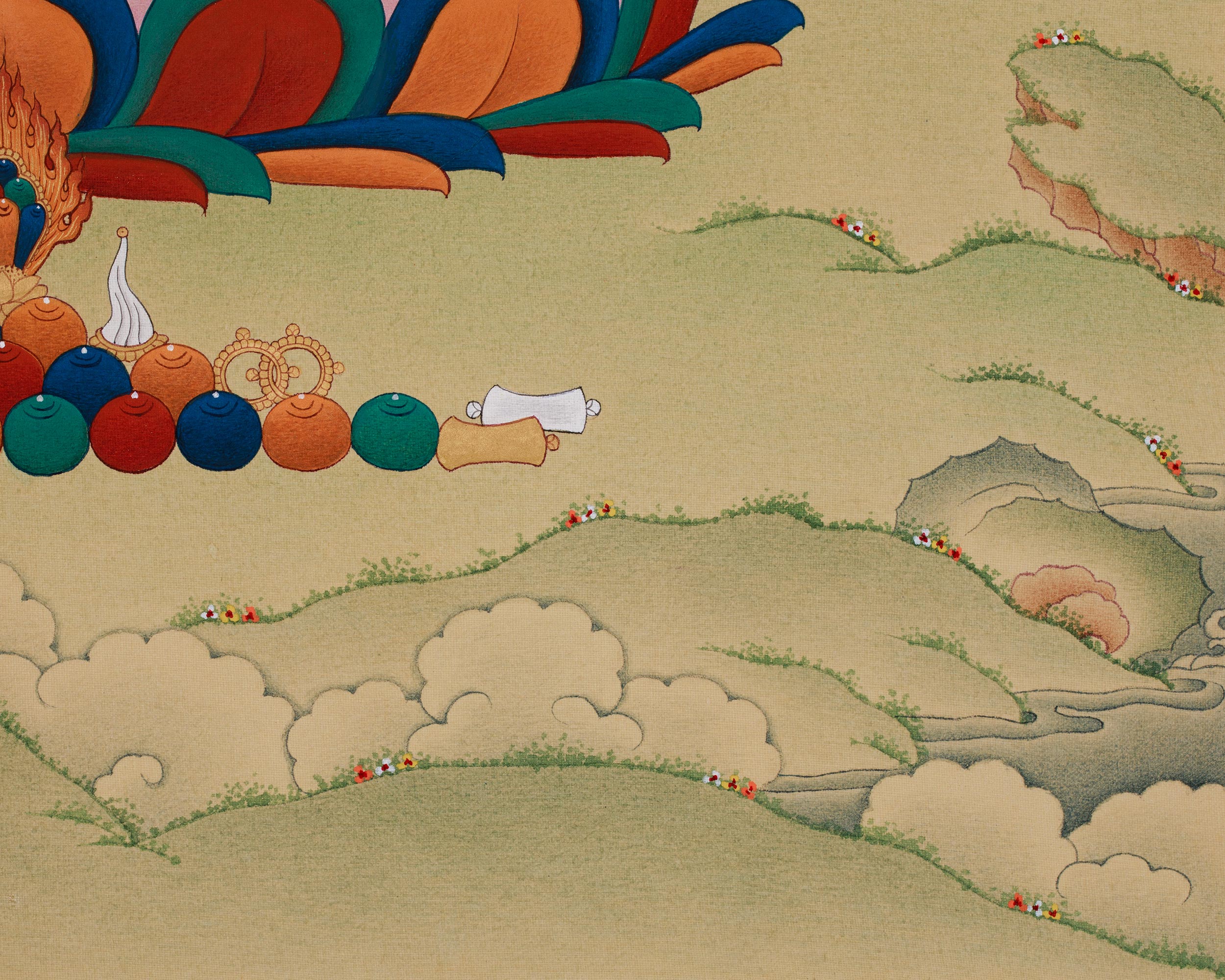 Exclusive Thangka of Healer Medicine Buddha | The Divine Buddha of Healing and Protection