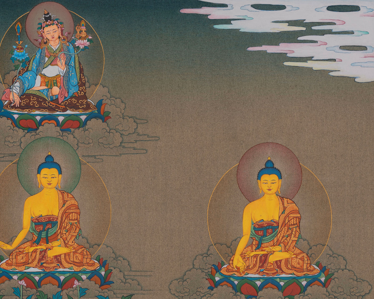 Asta Medicine Buddha Thangka | Healing Deity | Mahayana Buddhism