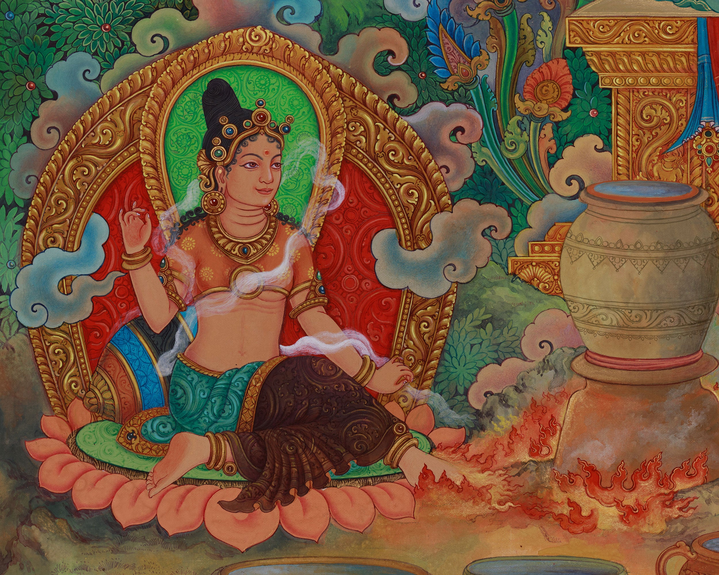 Mahasiddha of Kathmandu Valley, Jamana Gubaju Thangka