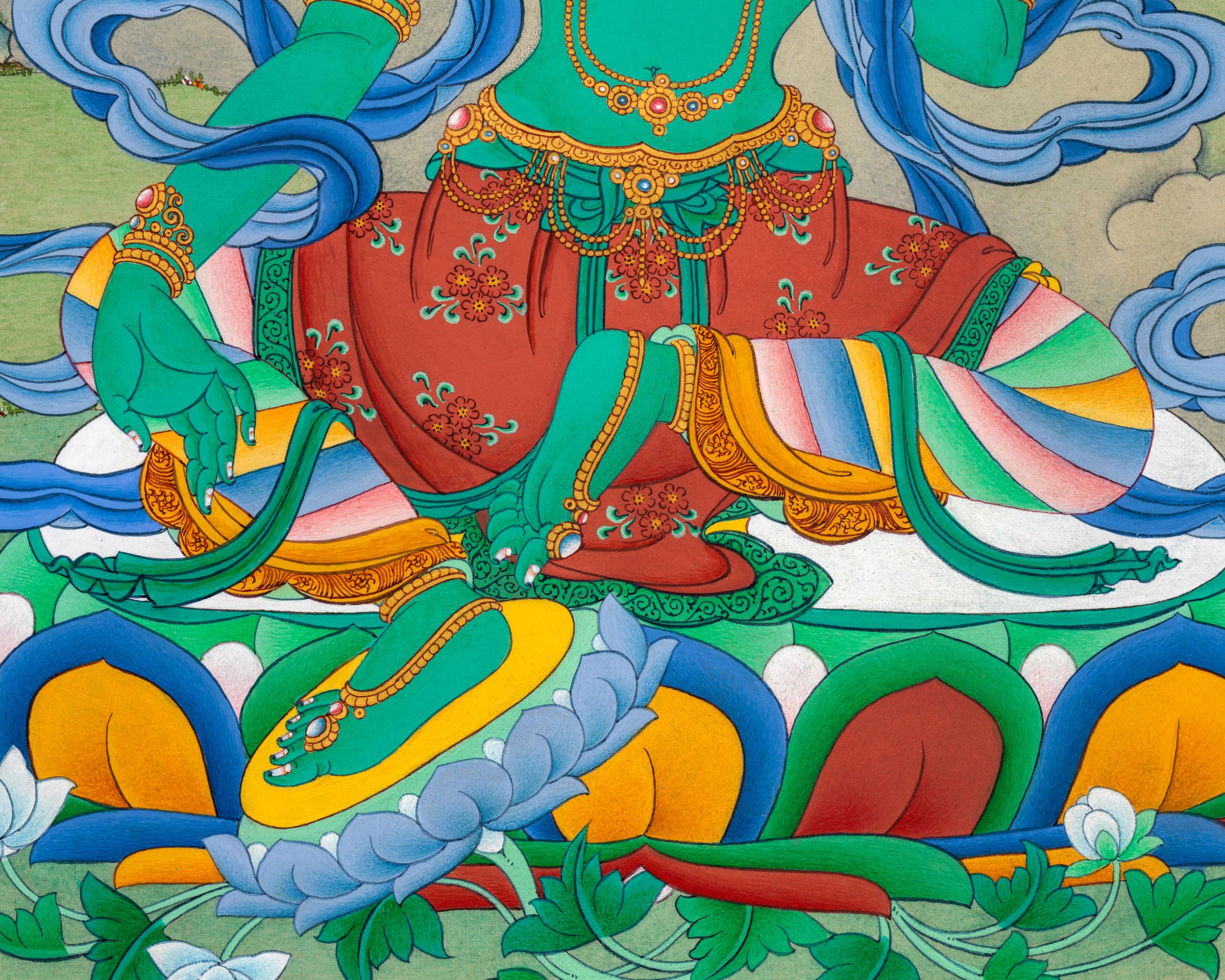 An exquisite Masterpiece: Radiant Green Tara