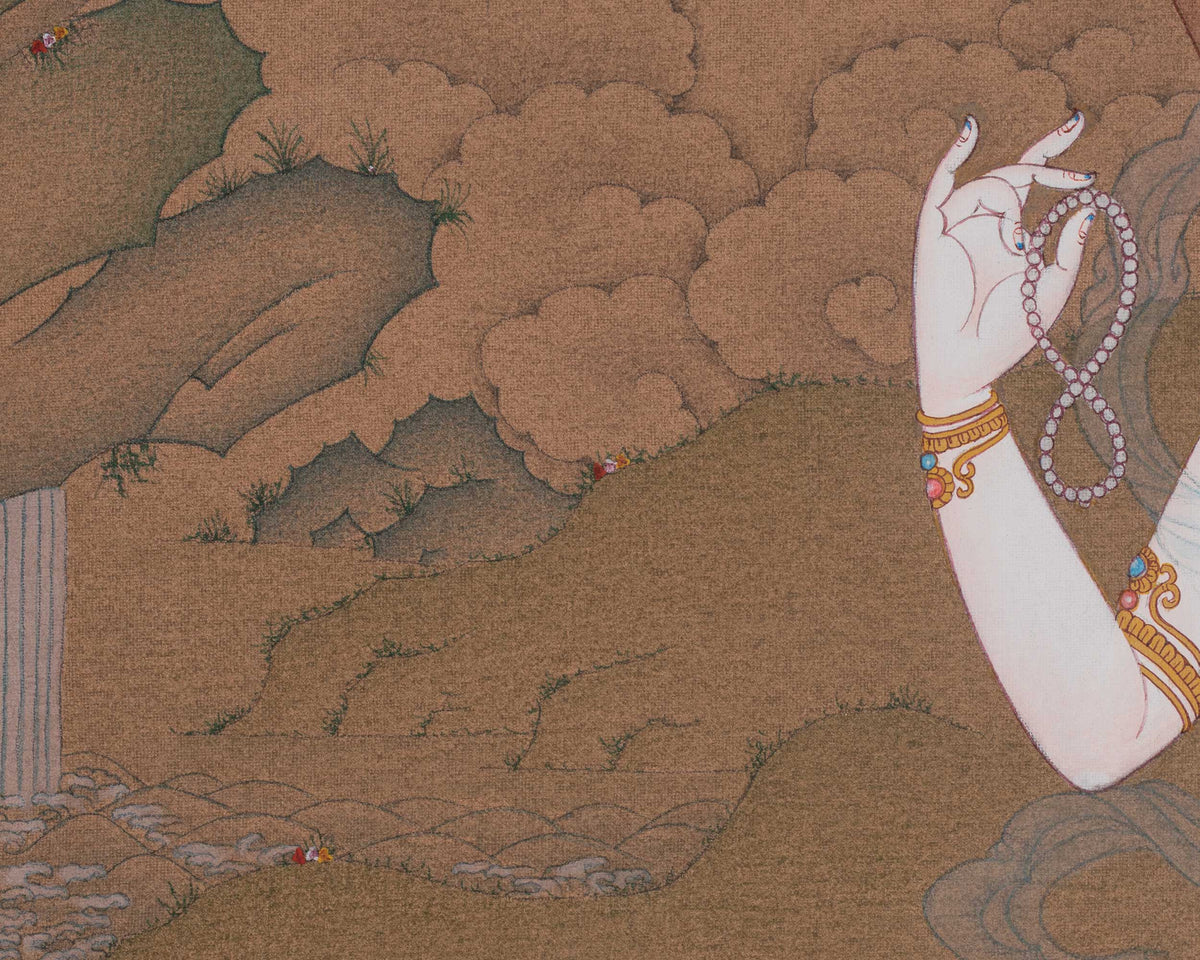 Chenrezig Embodiment of Compassion Thangka | The Bodhisattva Avalokiteshvara