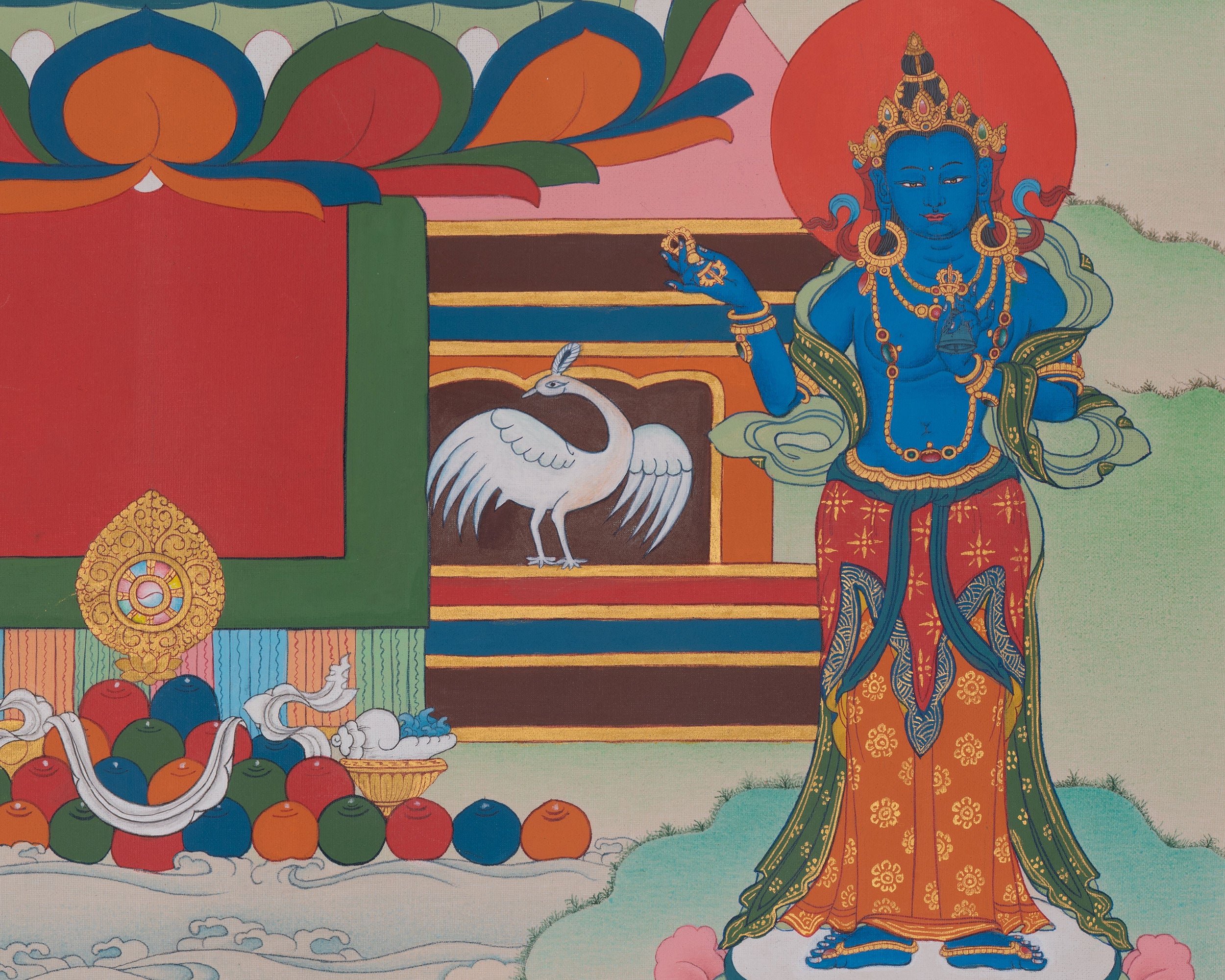 Amitabha Buddha Sacred Thangka | Pure Land Buddhist Enlightenment Art