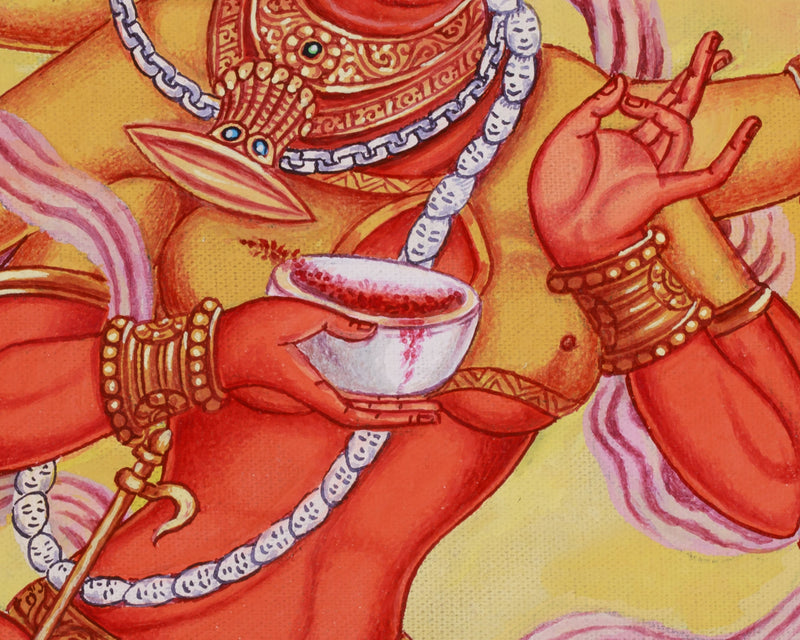 Goddess Varahi Thangka Print | Fierce Boar-Faced Goddess of Protection and Power