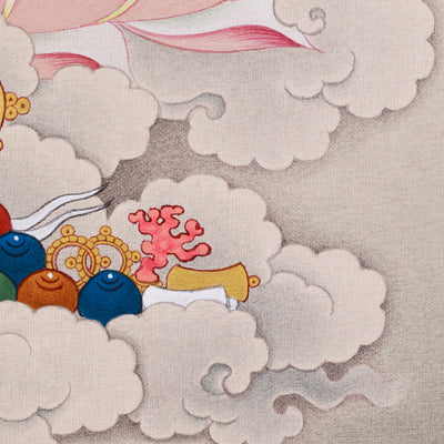 Sacred Compact Manjushri Thangka | Wisdom, Insight & Spiritual Awakening