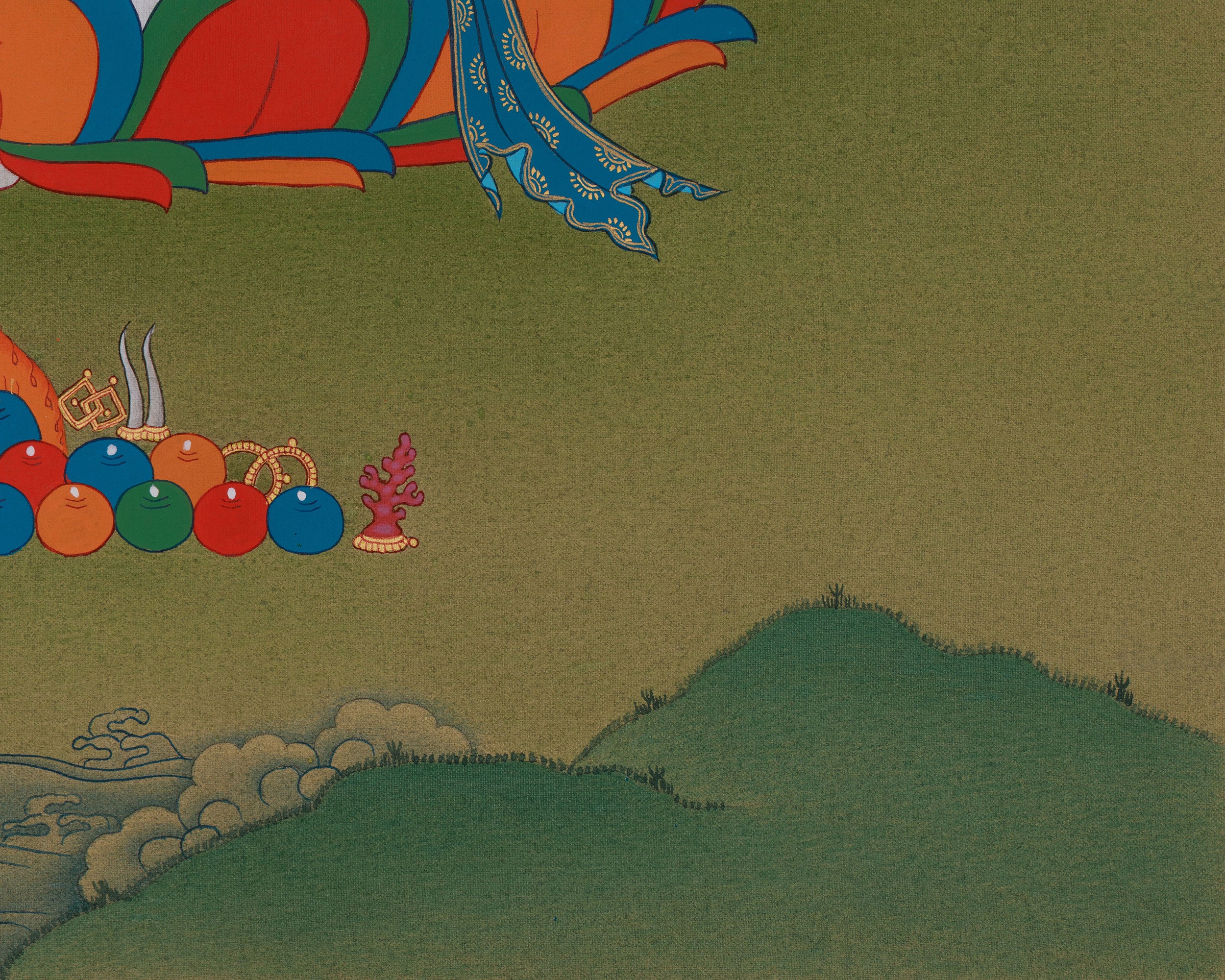 Buddhist Thangka of Manjushri | The Bodhisattva of Wisdom