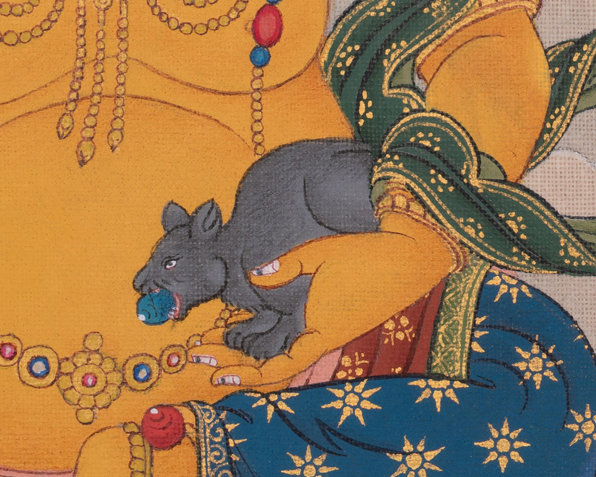 Dzambhala Meditation Artwork | Buddhist Deity of Wealth, Prosperity, and Generosity