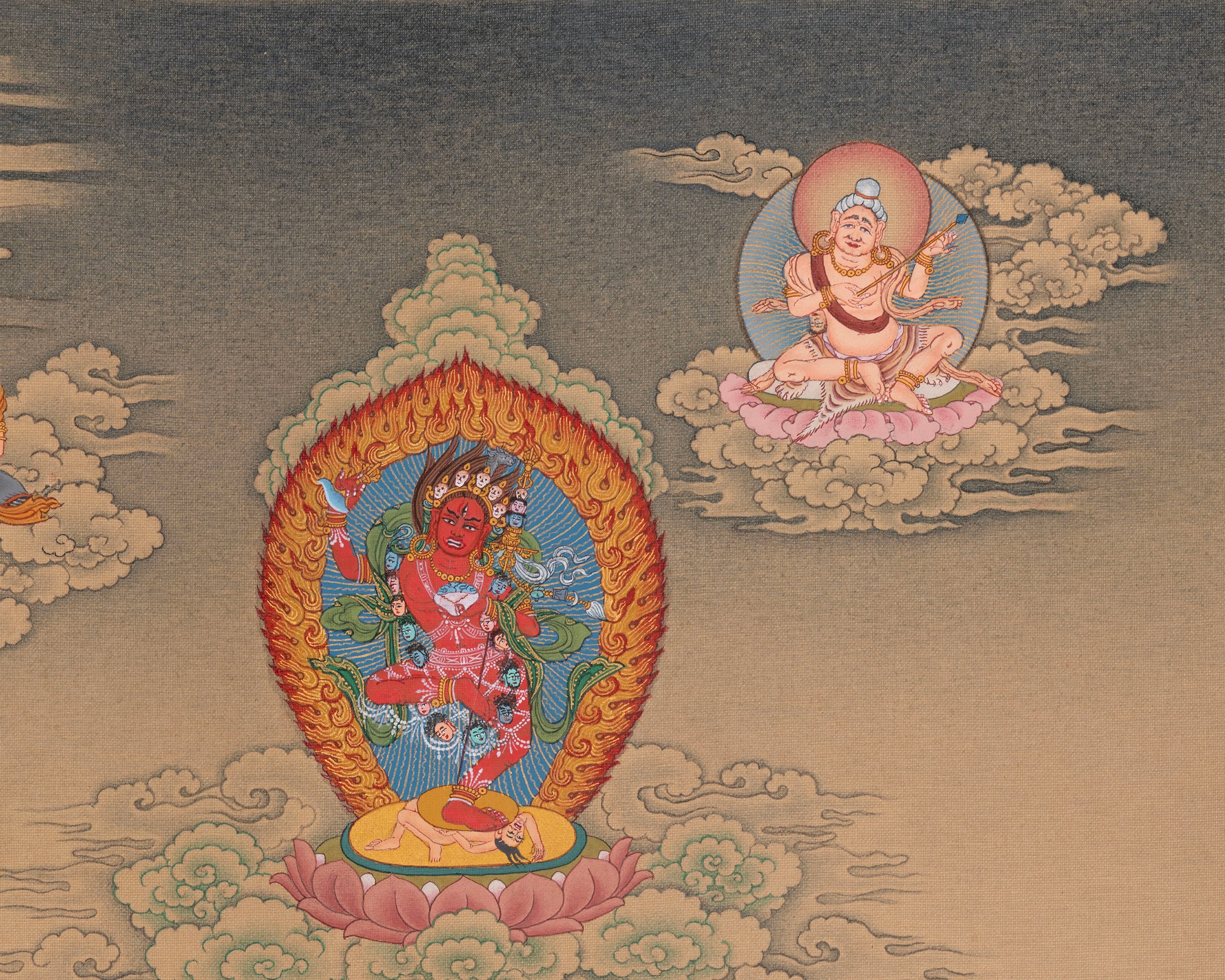 Marpha Kagyu Lineage Art | Tibetan Meditation Master Thangka | Spiritual Gift