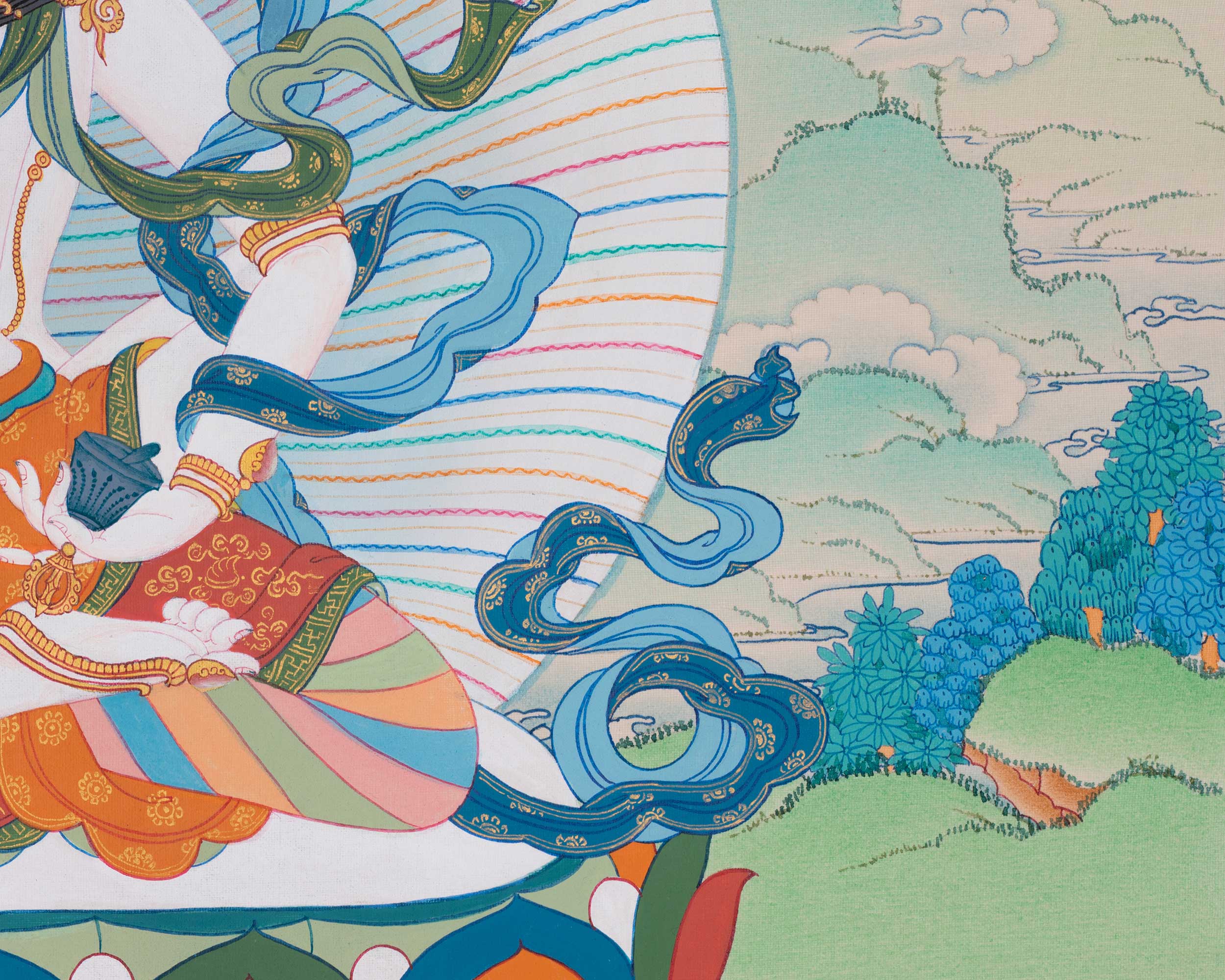 Traditional Thangka of Vajrasattva Consort (Yab-Yum) | The Divine Union of Wisdom and Compassion