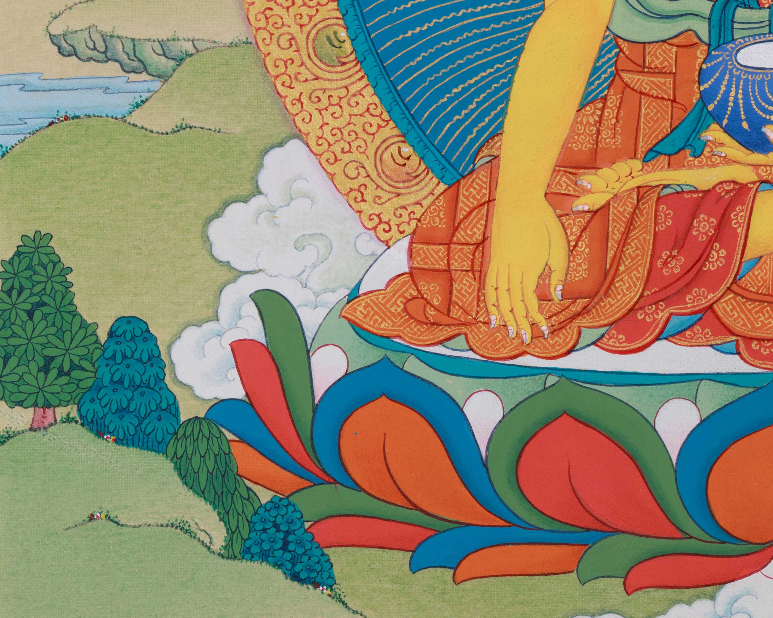 Small Buddha Thangka in 24K Gold