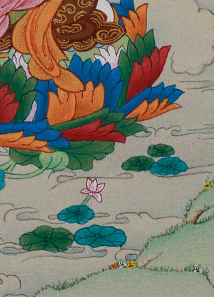 Himalayan Art of Guru Rinpoche | Compact Tibetan Thangka