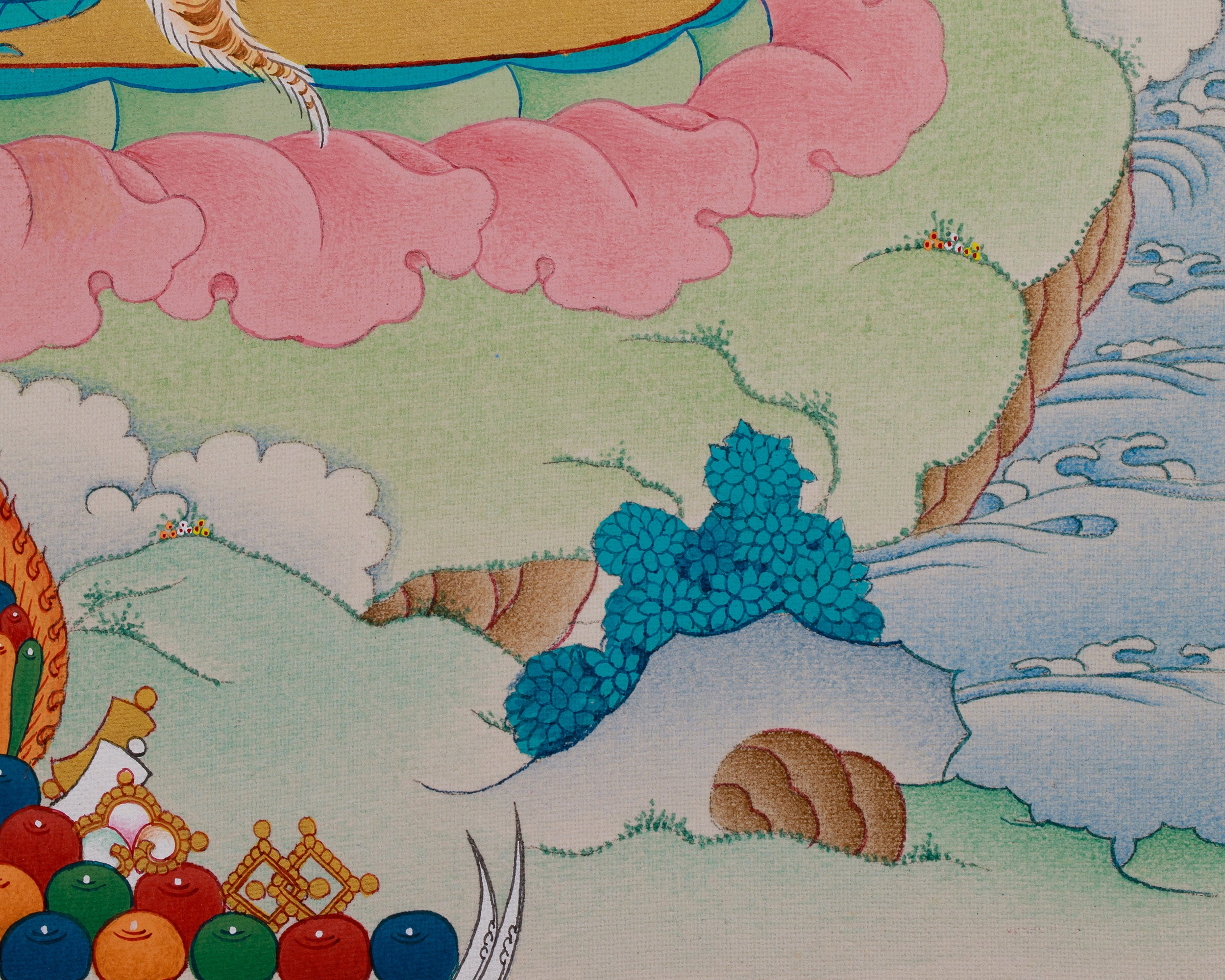 Hand-Painted Vajrapani Artwork | Tibetan Bodhisattva of Power and Protection