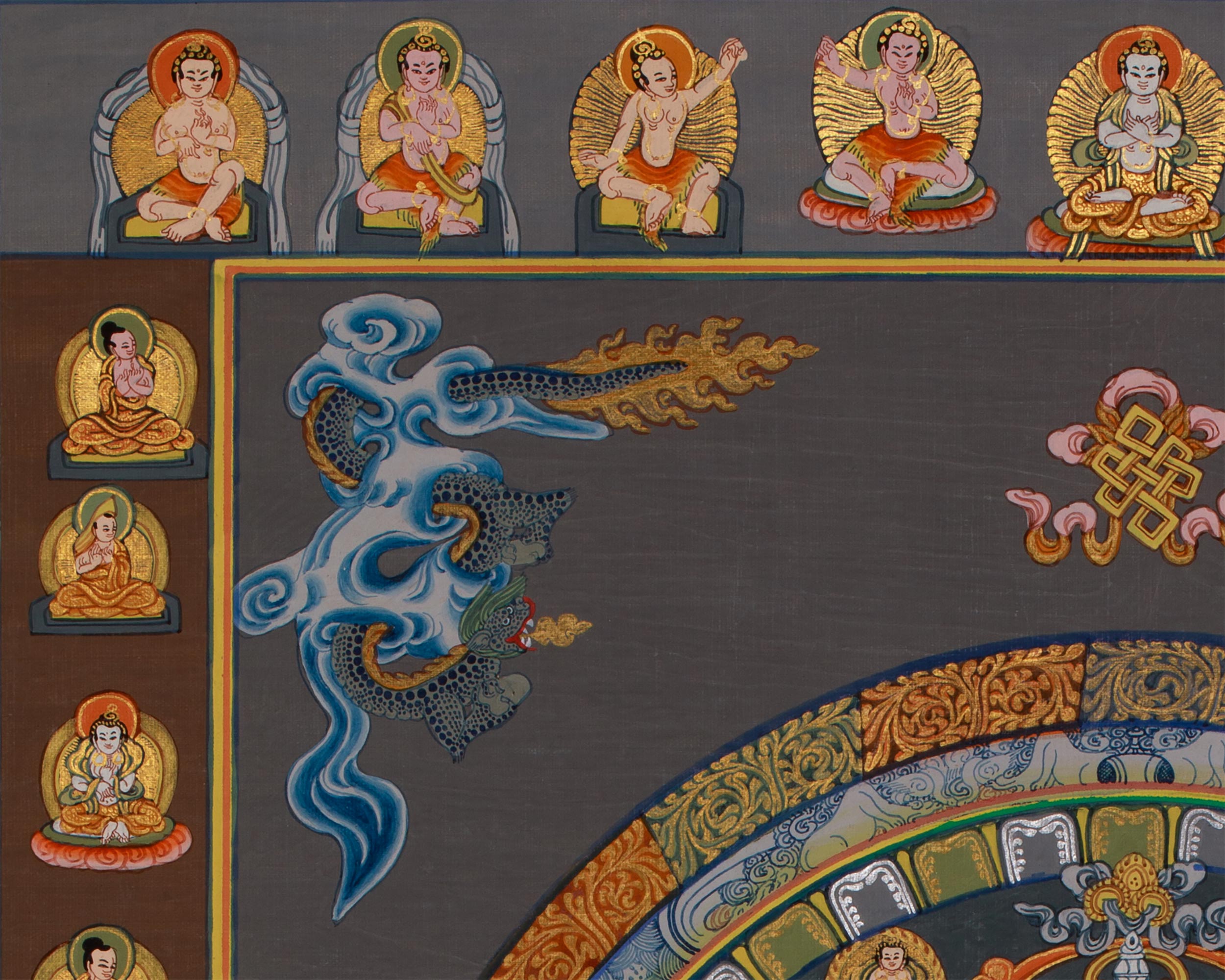 Vintage Buddha Mandala Painting | Symbol of Enlightenment and Harmony