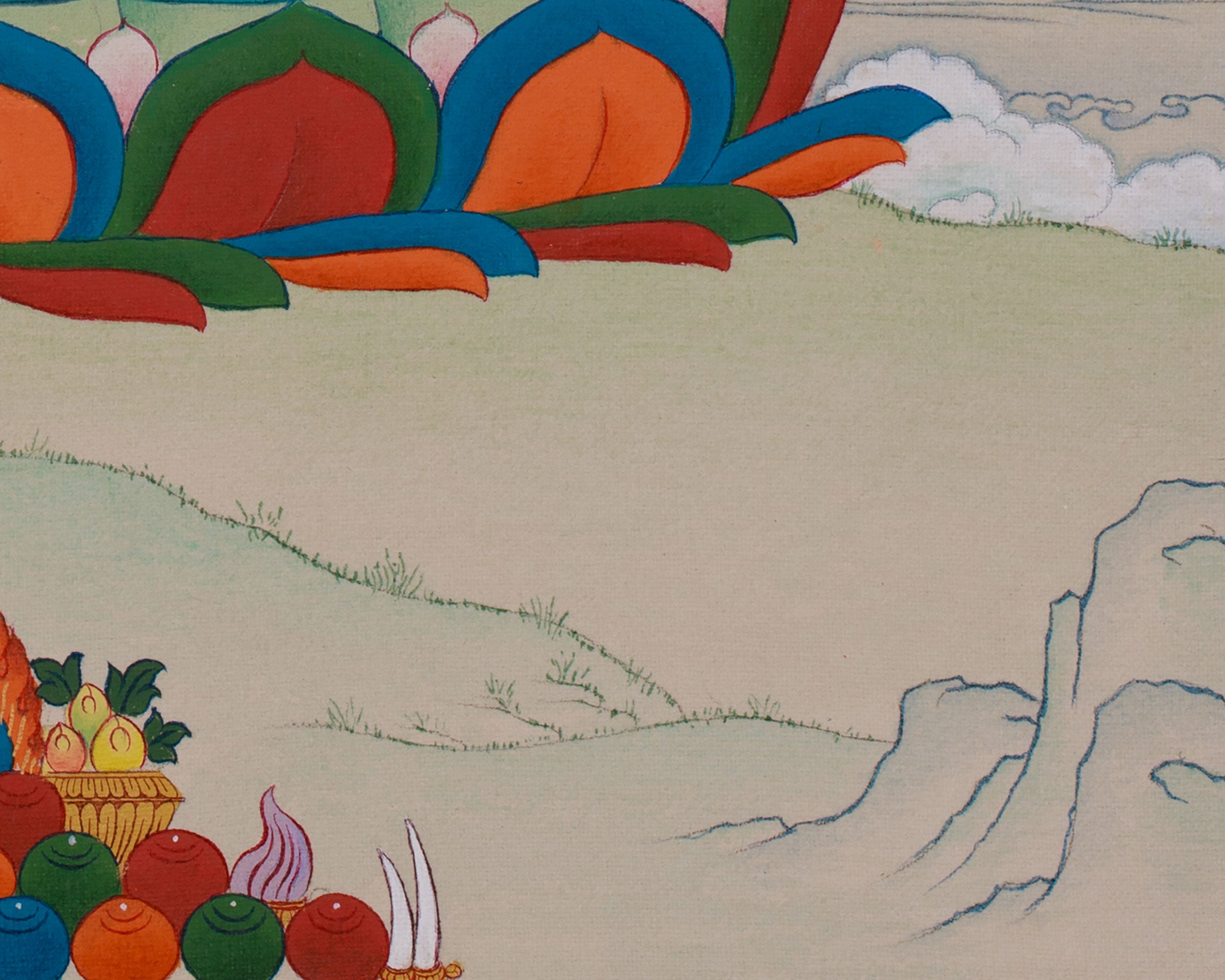 33cm Compassion Buddha, Chenrezig Painting | Bodhisattva of Infinite Mercy