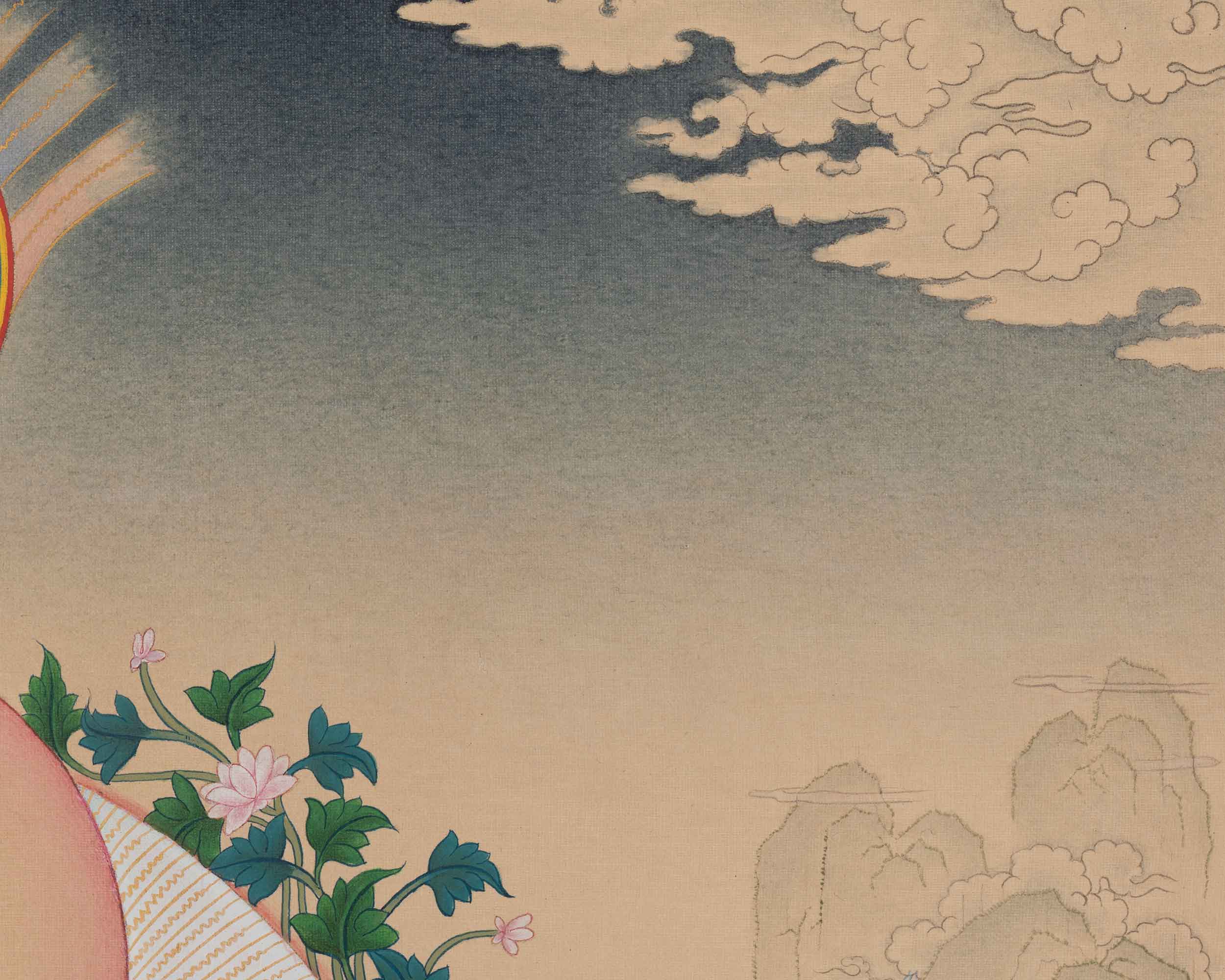 Longchenpa Sacred Thangka | Traditional Nyingma Master Buddhist Artwork