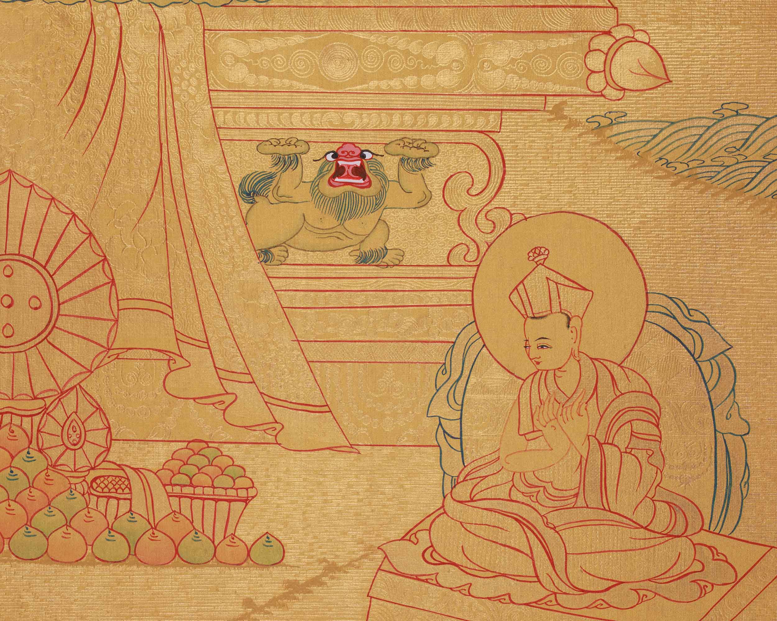 Meditating Buddha Shakyamuni Thangka | Spiritual Art of Wisdom and Serenity
