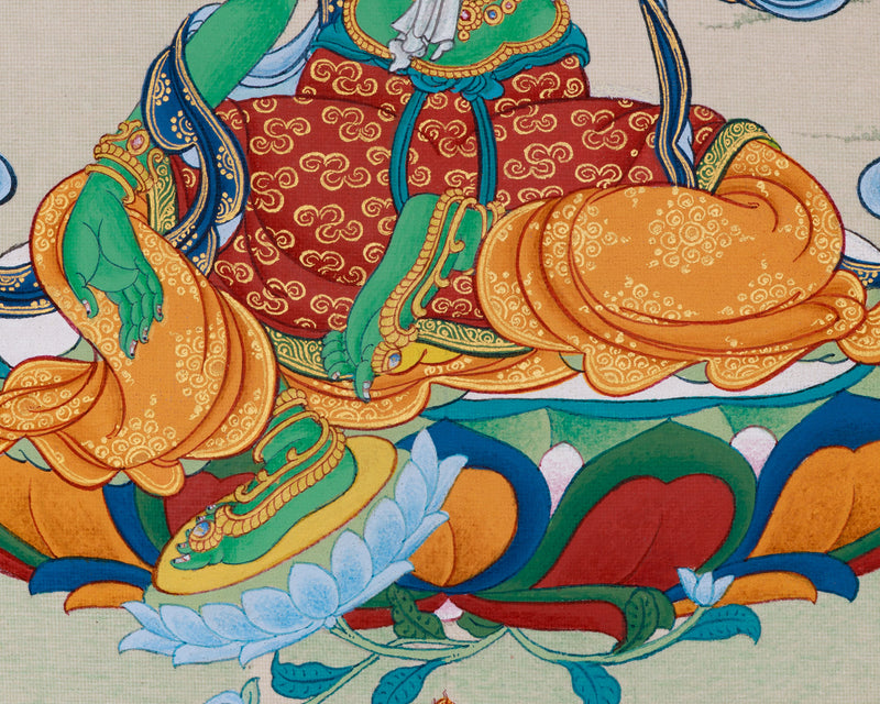 Mother of Liberation Thangka - Small Green Tara Artwork