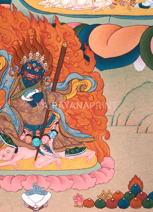 Dukar Thangka Print | The White Umbrella Goddess | Traditional Artwork Of Protective Deity