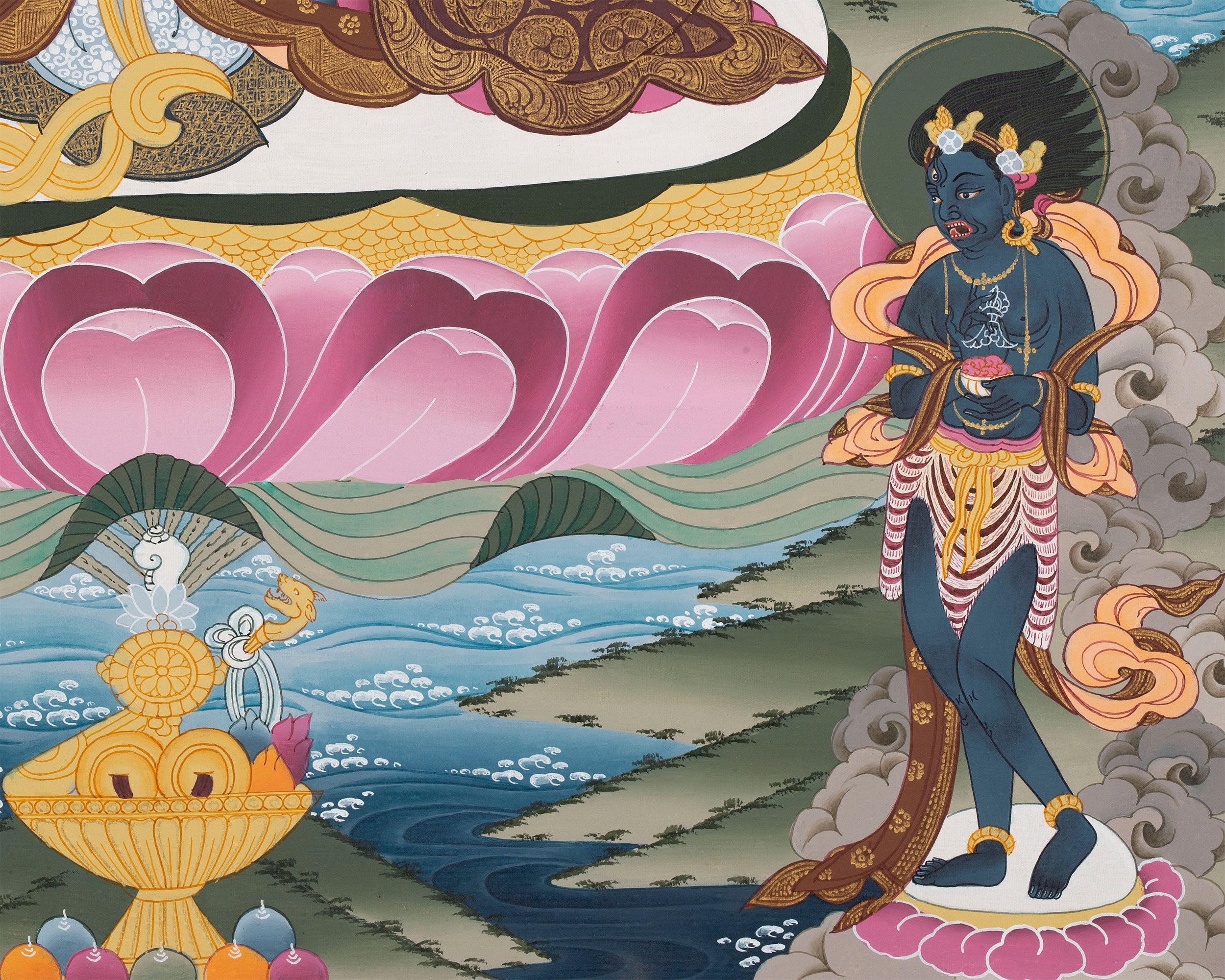 Healing Deity White Tara Thangka Painting | Goddess of Compassion and Longevity