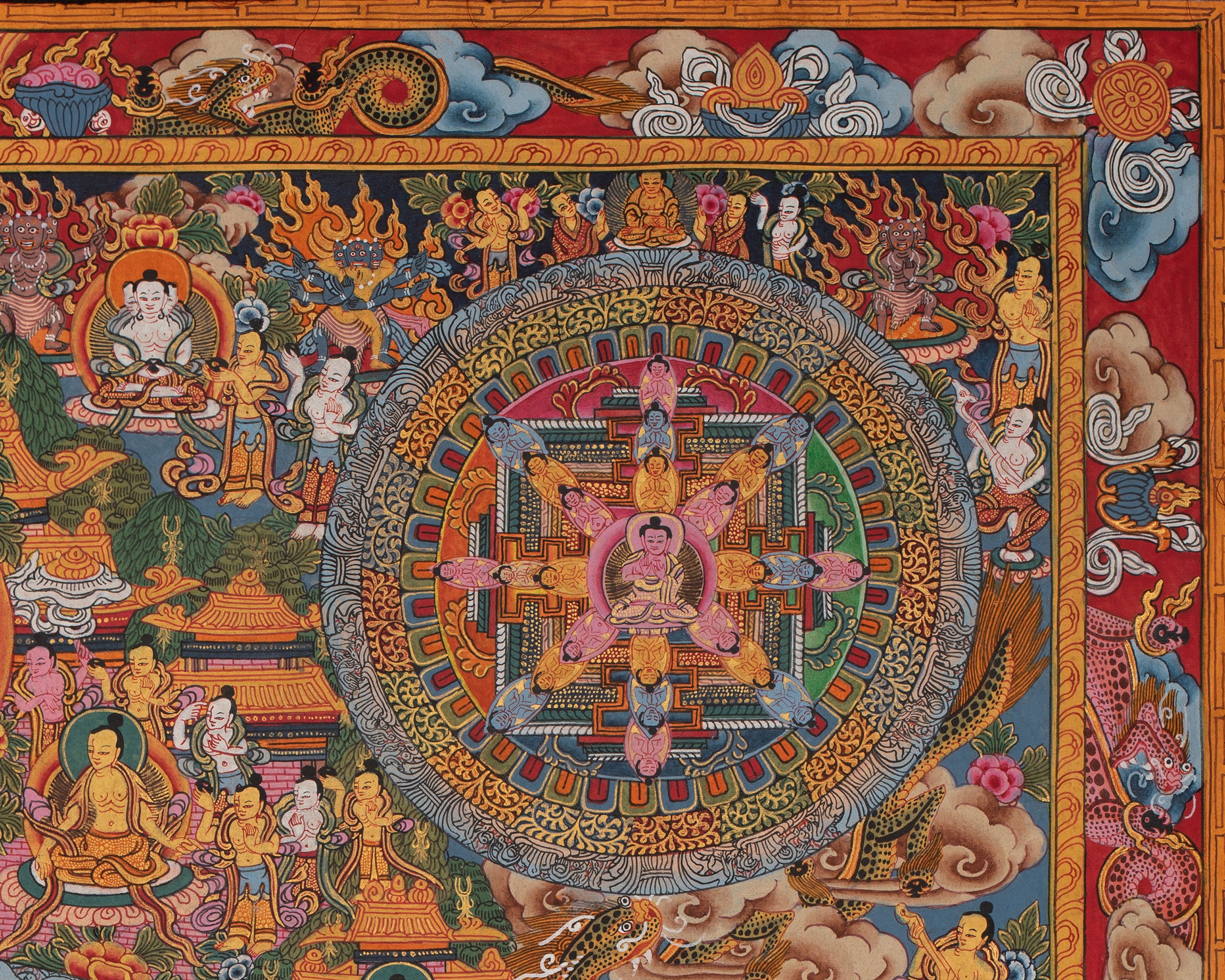Mandala1000 Armed Lokeshvara | Buddhist Wall Hanging Mandala