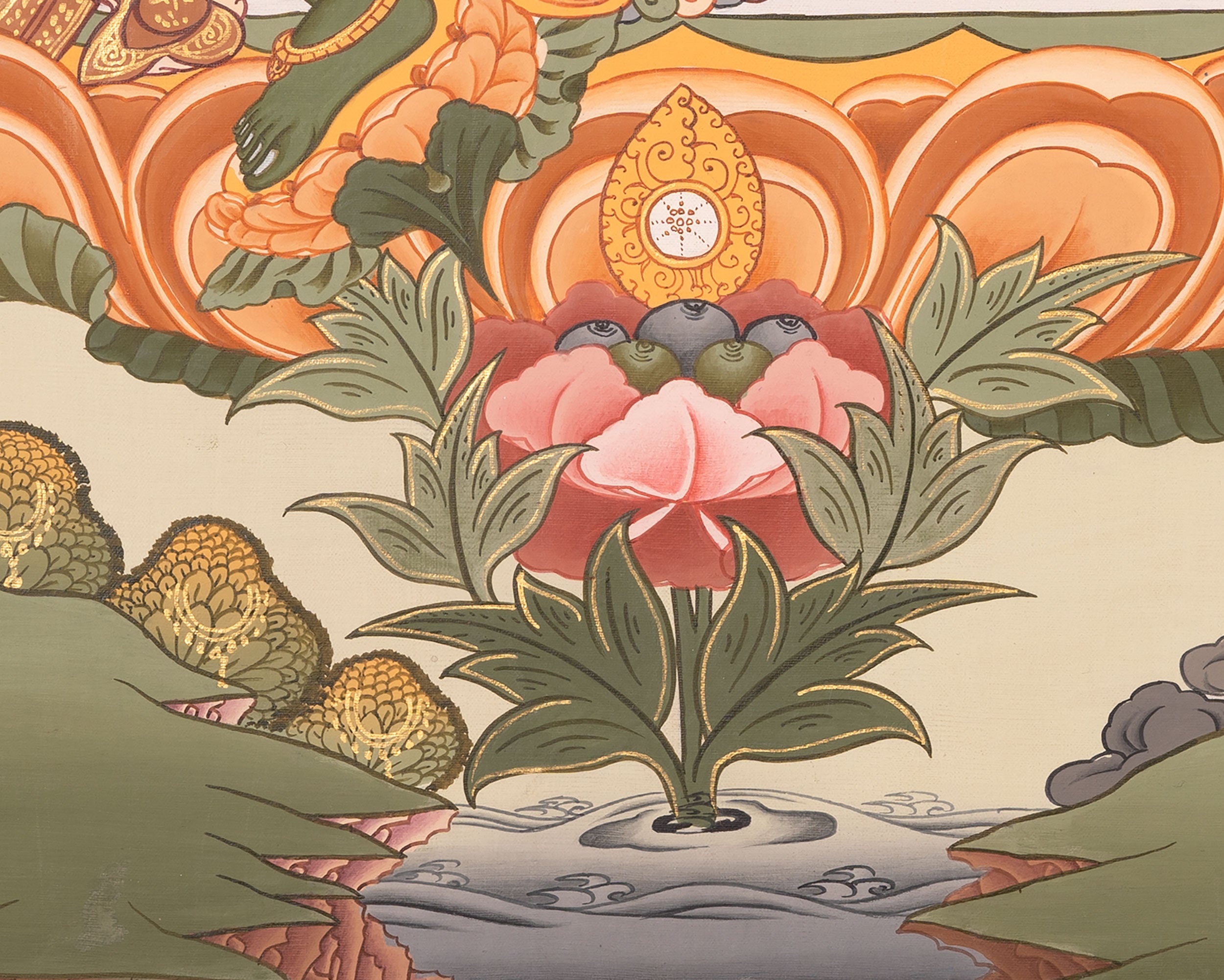 Mother Green Tara | Buddhist Thangka | Wall Decors