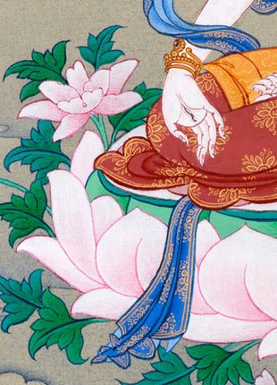 White Tara Thangka – The Compassionate Female Buddha