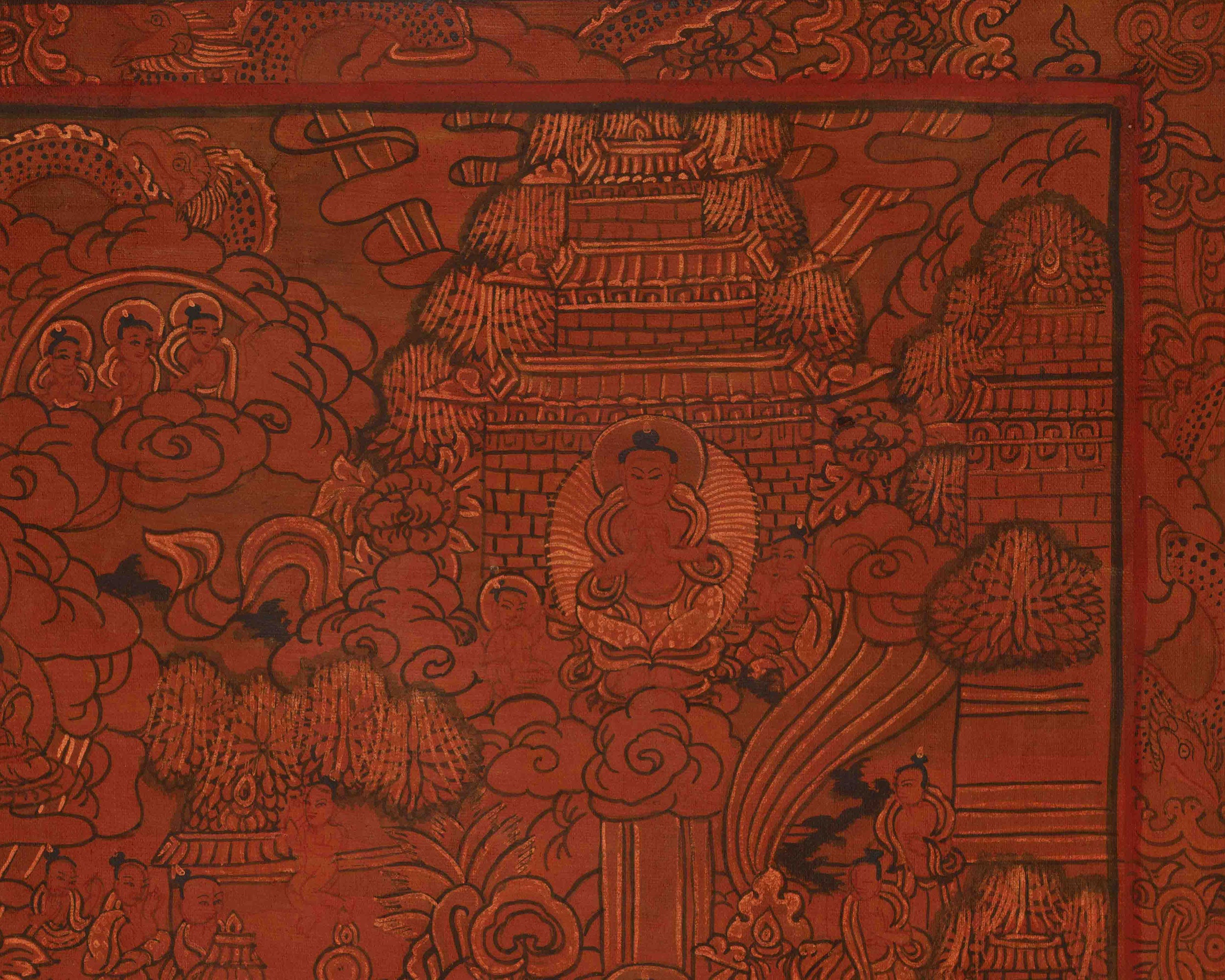 Buddha Life Story Tibetan Thangka | Shakyamuni Buddha’s Enlightened Path