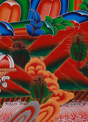 Maha Manjushri Thangka | The Supreme Bodhisattva of Wisdom and Enlightenment