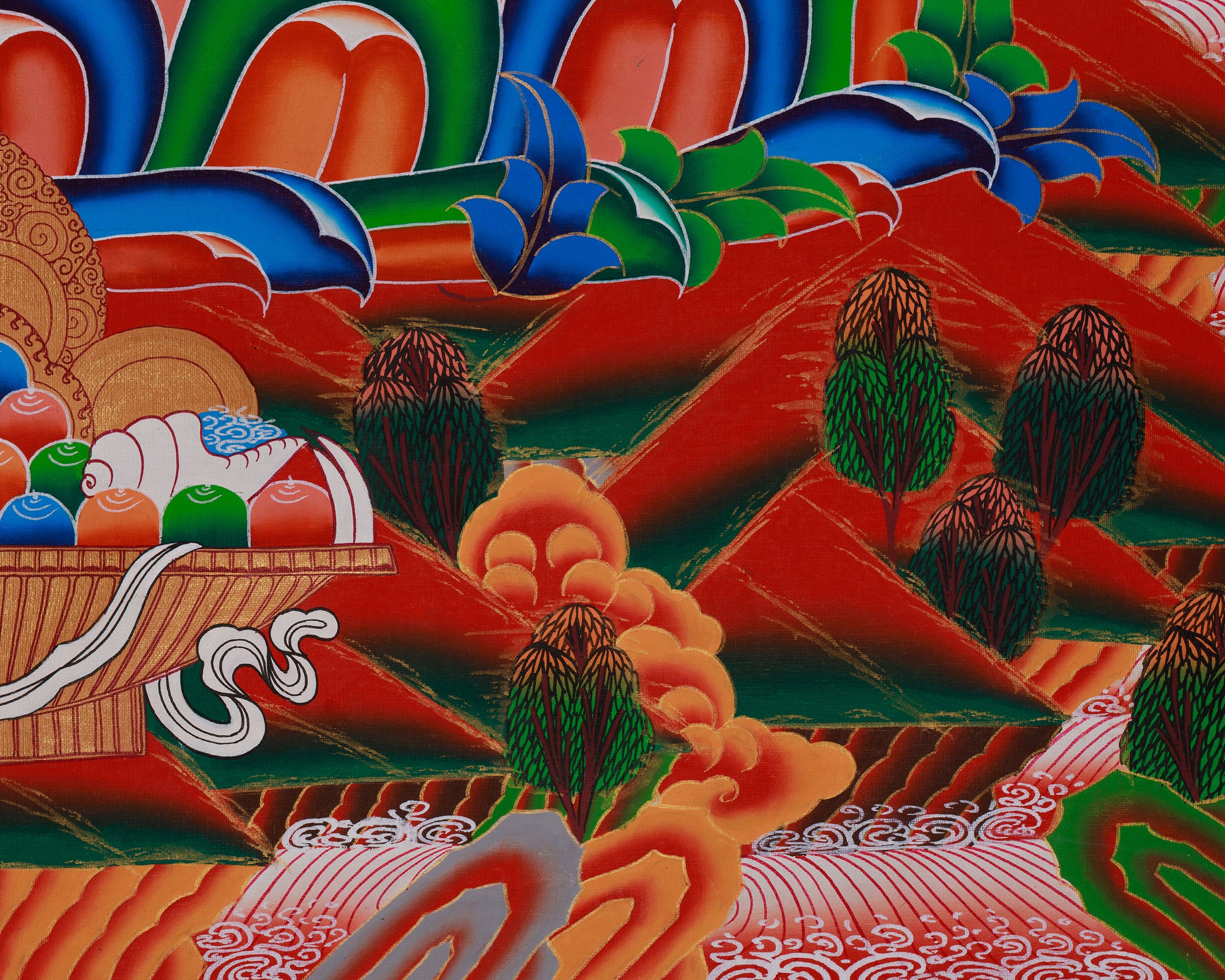 Maha Manjushri Thangka | The Supreme Bodhisattva of Wisdom and Enlightenment