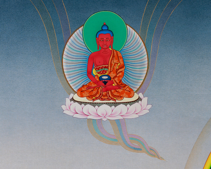 Guru Tsokye Dorje, Peaceful Guru Padmasambhava | Traditional Thangka Print