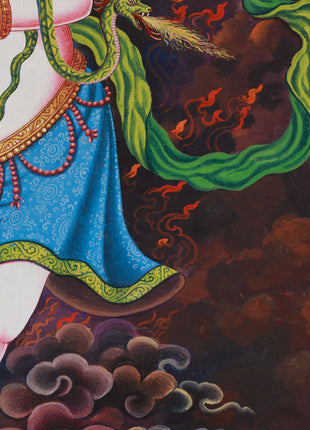 Ganapati Bappa Thangka | Hand-Painted Ganesha Artwork