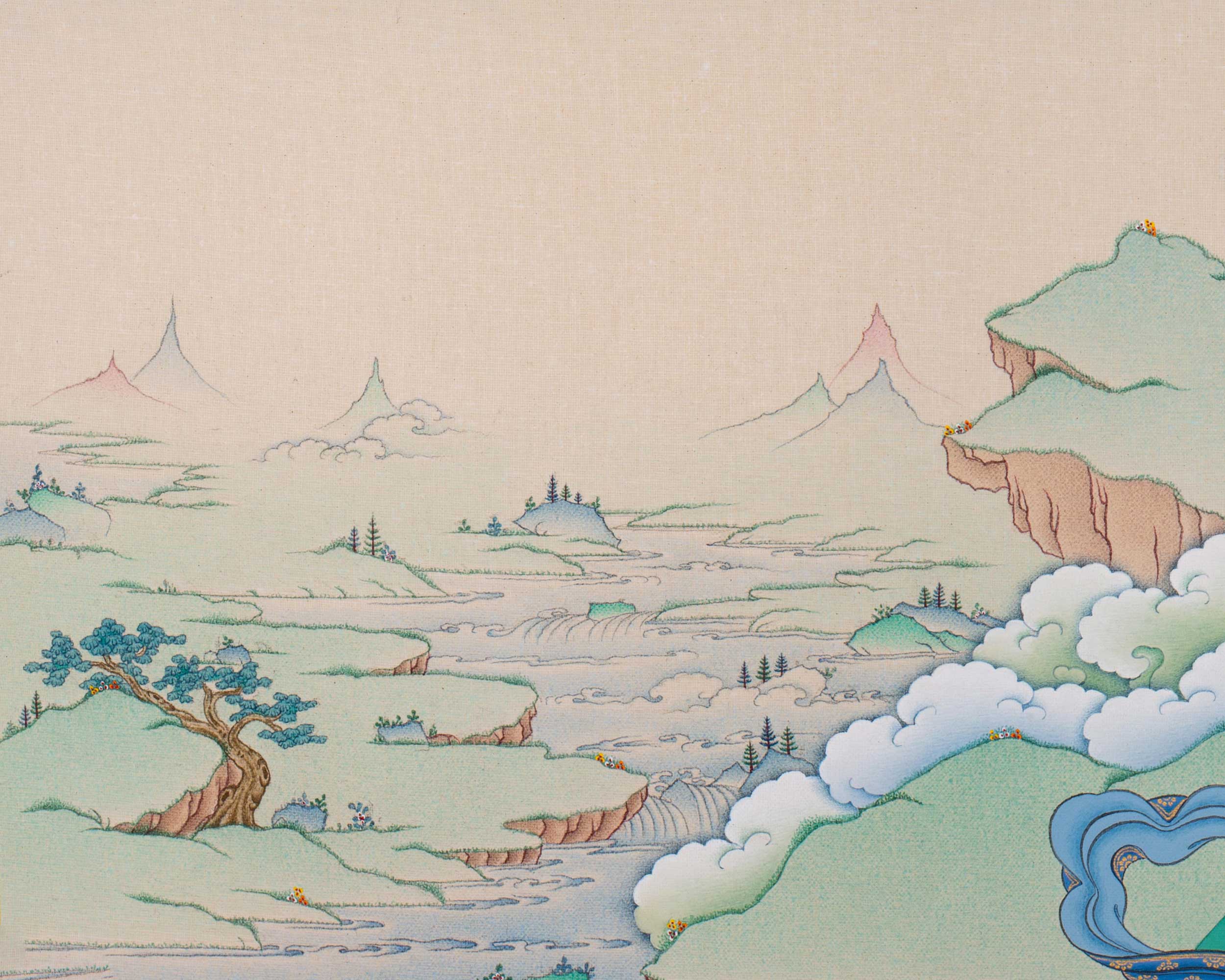 High-Quality Green Tara Thangka Print | Mother Green Tara Giclee Art | Traditional Buddhist Craft