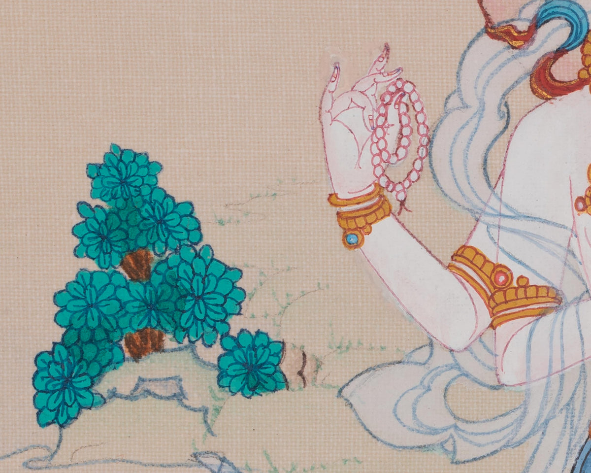 Chenrezig Tibetan Buddhist Thangka | Embodiment Of Universal Compassion